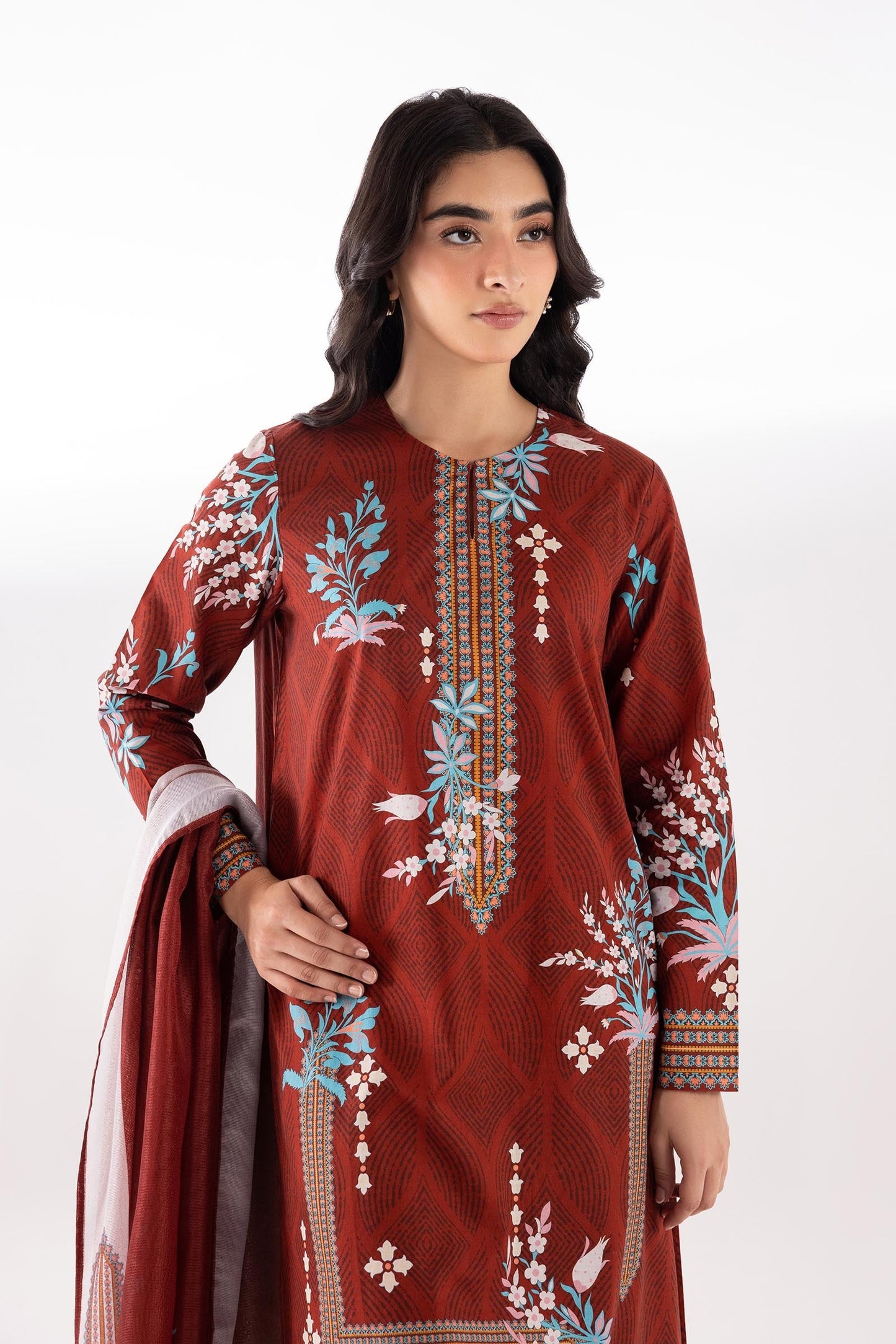 Sana Safinaz | Luxury Pret | Luxury Lawn Suit SC26MHY302AP3 - Dress - available at Maria Faisal in UK and USA.