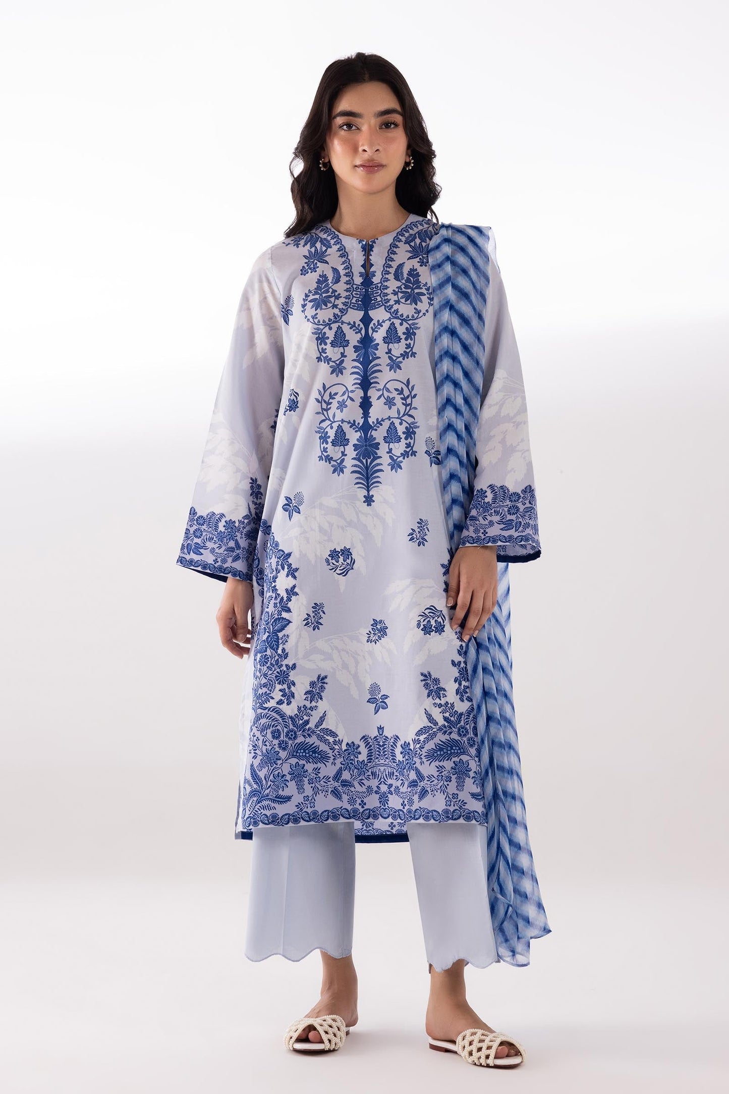 Sana Safinaz | Luxury Pret | Luxury Lawn Suit SC26MHY303BP3 - Dress - available at Maria Faisal in UK and USA.