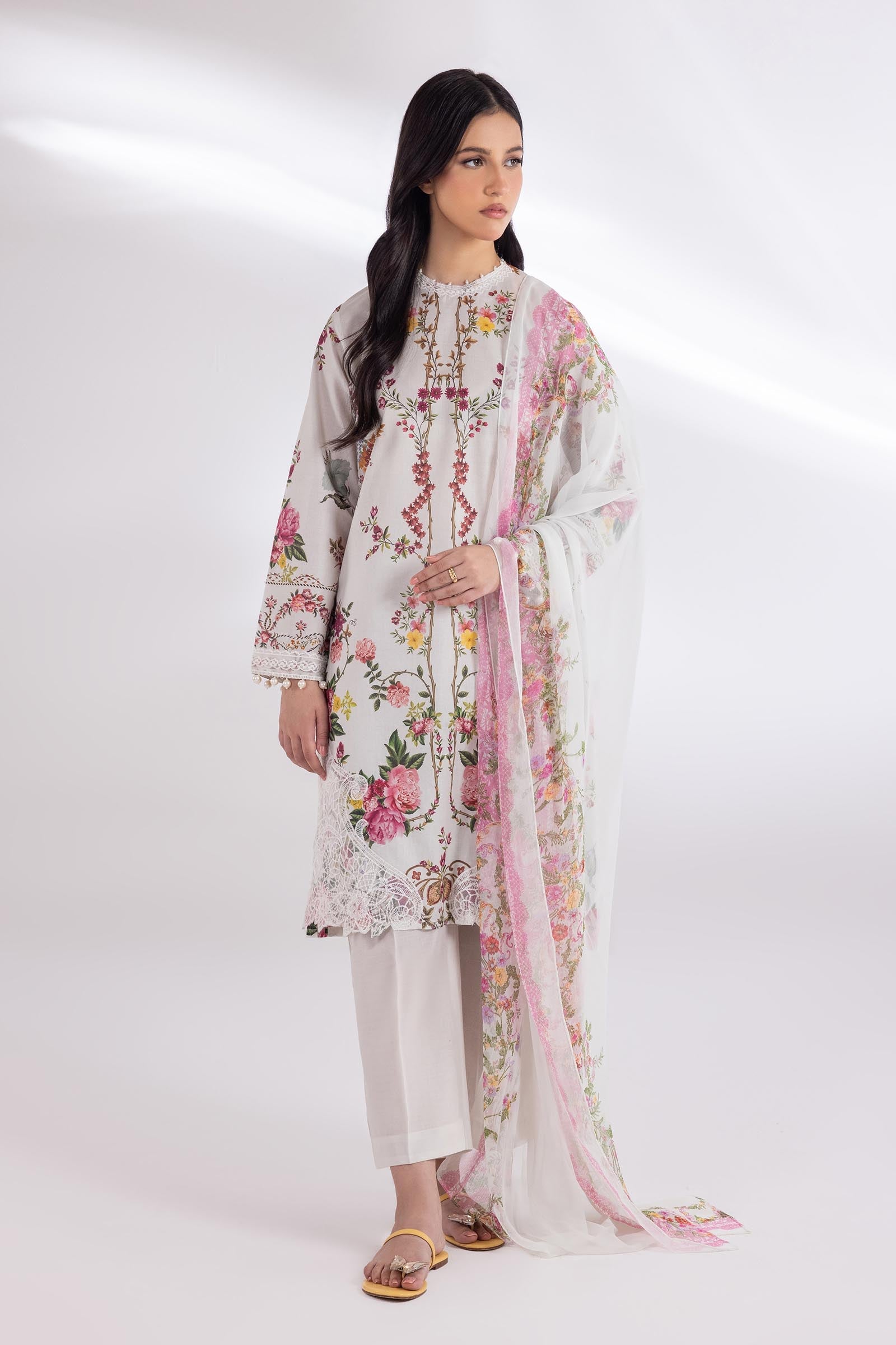 Sana Safinaz | Luxury Pret | Luxury Lawn Suit SC26MUZ126AP3 - Dress - available at Maria Faisal in UK and USA.
