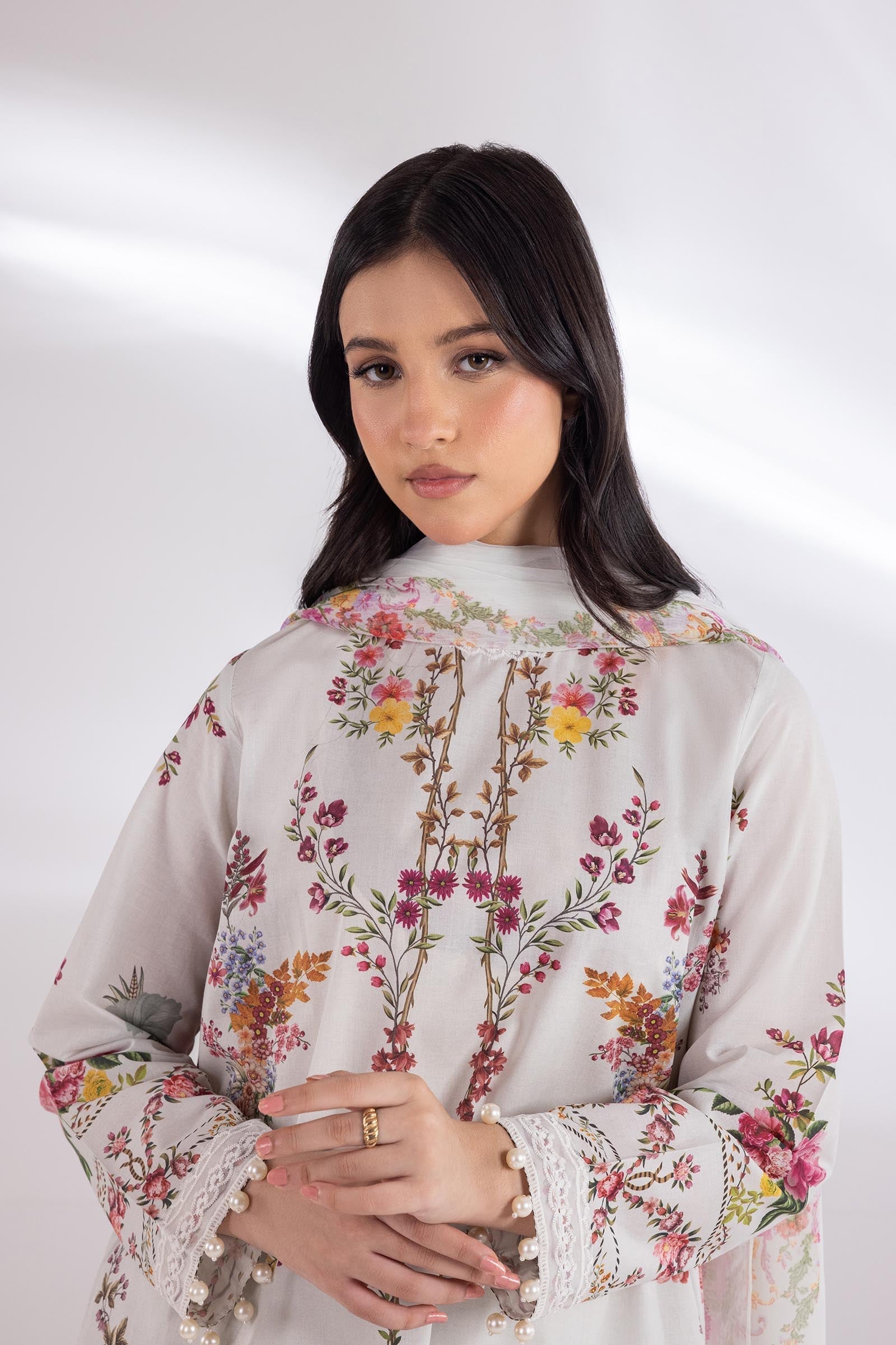 Sana Safinaz | Luxury Pret | Luxury Lawn Suit SC26MUZ126AP3 - Dress - available at Maria Faisal in UK and USA.