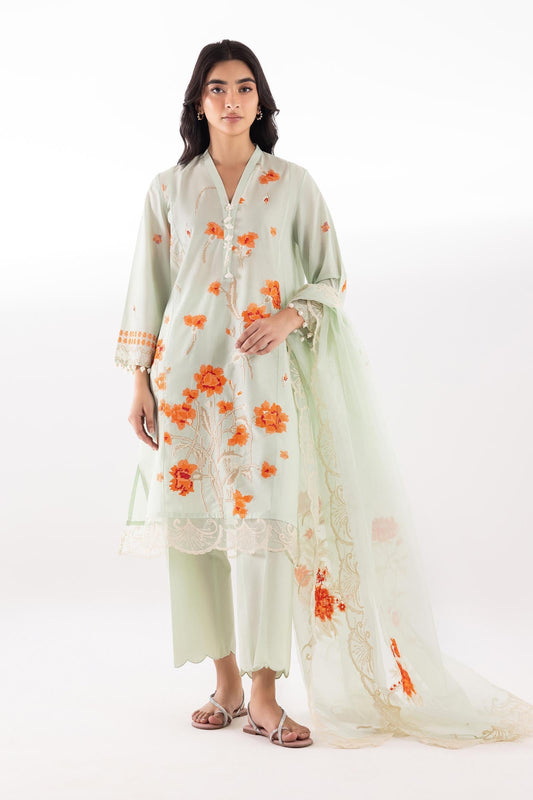 Sana Safinaz | Luxury Pret | Muzlin Lawn Suit SC26MUZ110AP3 - Dress - available at Maria Faisal in UK and USA.