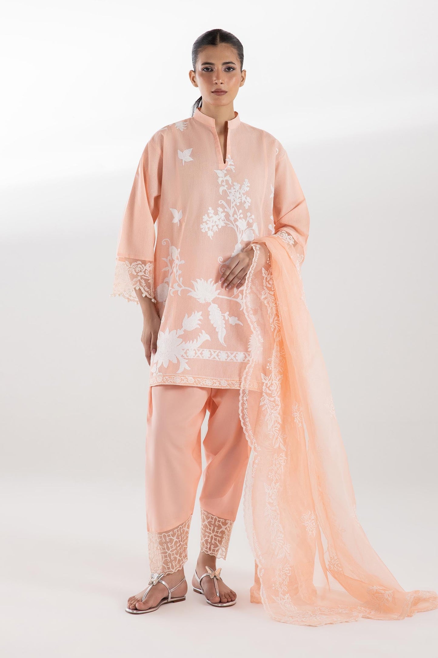 Sana Safinaz | Luxury Pret | Muzlin Lawn Suit SC26MUZ115AP3 - Dress - available at Maria Faisal in UK and USA.