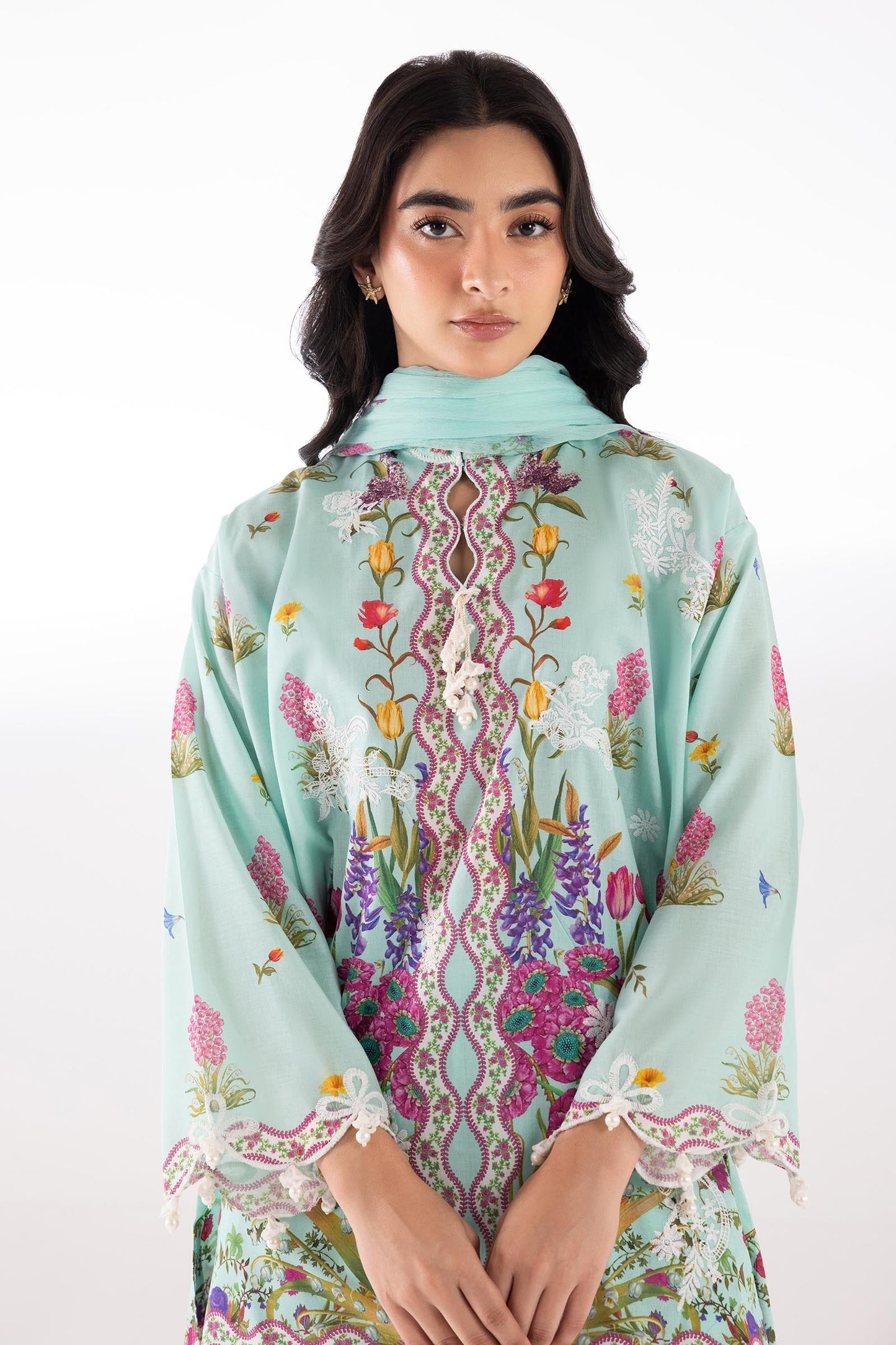 Sana Safinaz | Luxury Pret | Muzlin Lawn Suit SC26MUZ201BP3 - Dress - available at Maria Faisal in UK and USA.