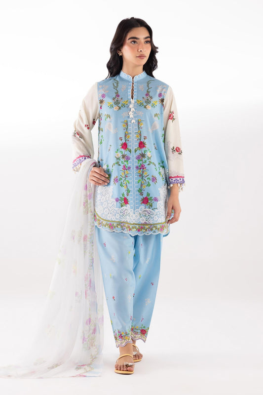 Sana Safinaz | Luxury Pret | Muzlin Lawn Suit SC26MUZ203BP3 - Dress - available at Maria Faisal in UK and USA.
