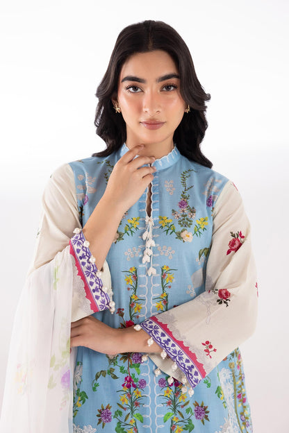 Sana Safinaz | Luxury Pret | Muzlin Lawn Suit SC26MUZ203BP3 - Dress - available at Maria Faisal in UK and USA.