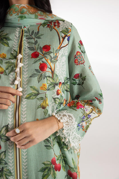Sana Safinaz | Luxury Pret | Lawn Muzlin Suit SC26MUZ204BP3 - Dress - available at Maria Faisal in UK and USA.