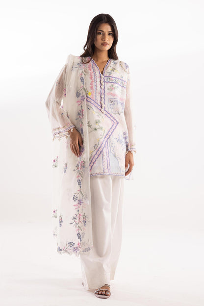 Sana Safinaz | Luxury Pret | Lawn Muzlin Suit SC26MUZ214BP3 - Dress - available at Maria Faisal in UK and USA.