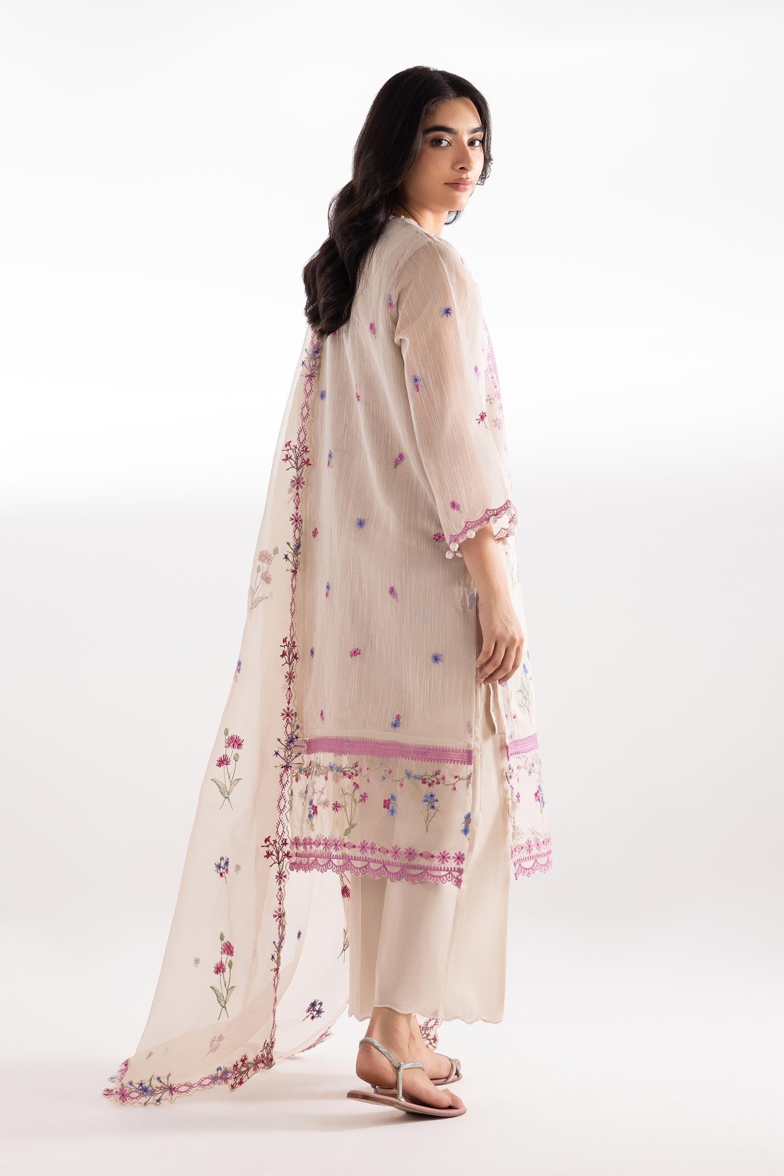 Sana Safinaz | Luxury Pret | Muzlin Lawn Suit SC26MUZ216AP3 - Dress - available at Maria Faisal in UK and USA.