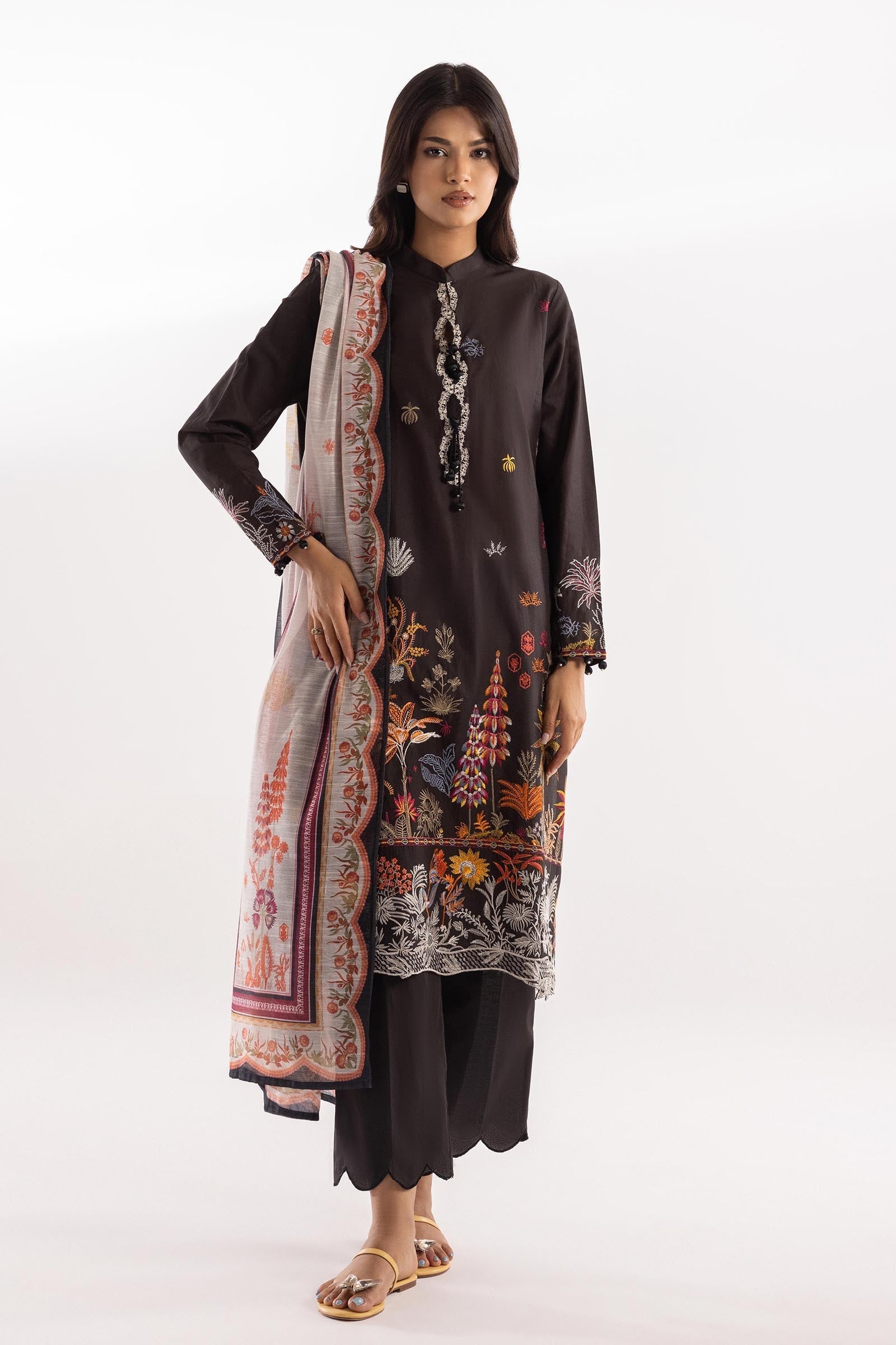 Sana Safinaz | Luxury Pret | Luxury Lawn Suit SC26MUZ220AP3 - Dress - available at Maria Faisal in UK and USA.