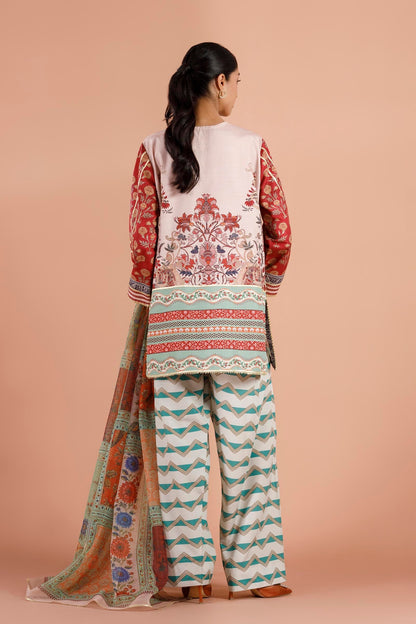 Sana Safinaz | Luxury Pret | Raw Silk Suit SS26EXE604P3 - Dress - available at Maria Faisal in UK and USA.