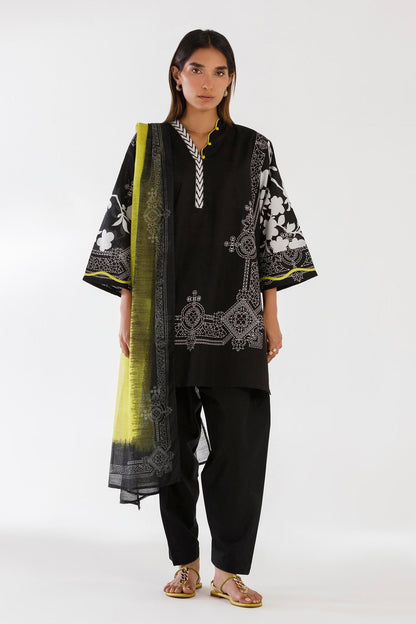 Sana Safinaz | Luxury Pret | Lawn Suit SS26MHY101AP3 - Dress - available at Maria Faisal in UK and USA.