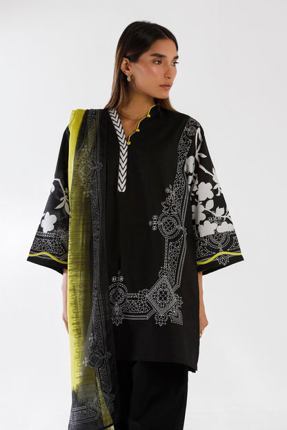 Sana Safinaz | Luxury Pret | Lawn Suit SS26MHY101AP3 - Dress - available at Maria Faisal in UK and USA.