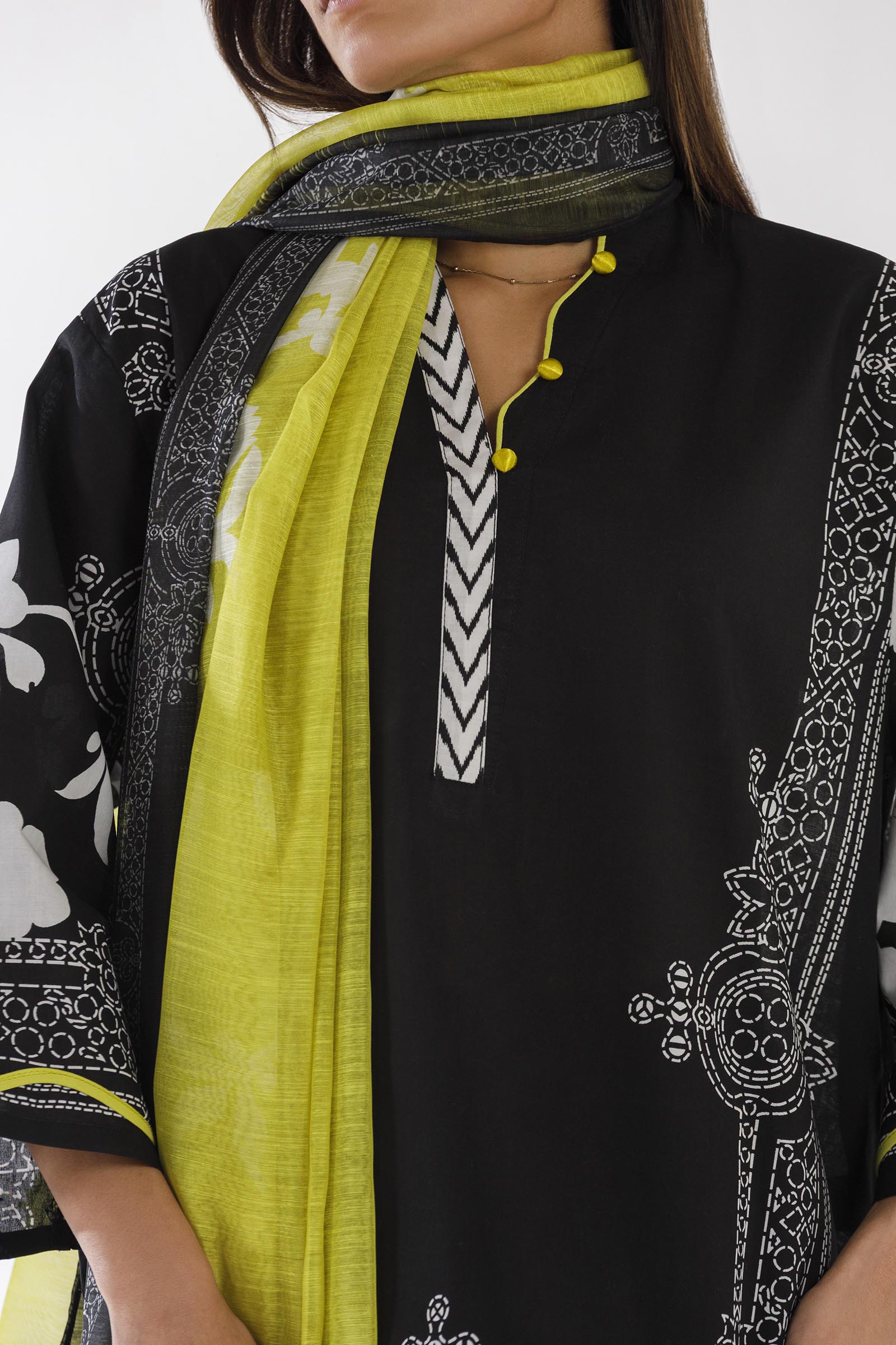 Sana Safinaz | Luxury Pret | Lawn Suit SS26MHY101AP3 - Dress - available at Maria Faisal in UK and USA.