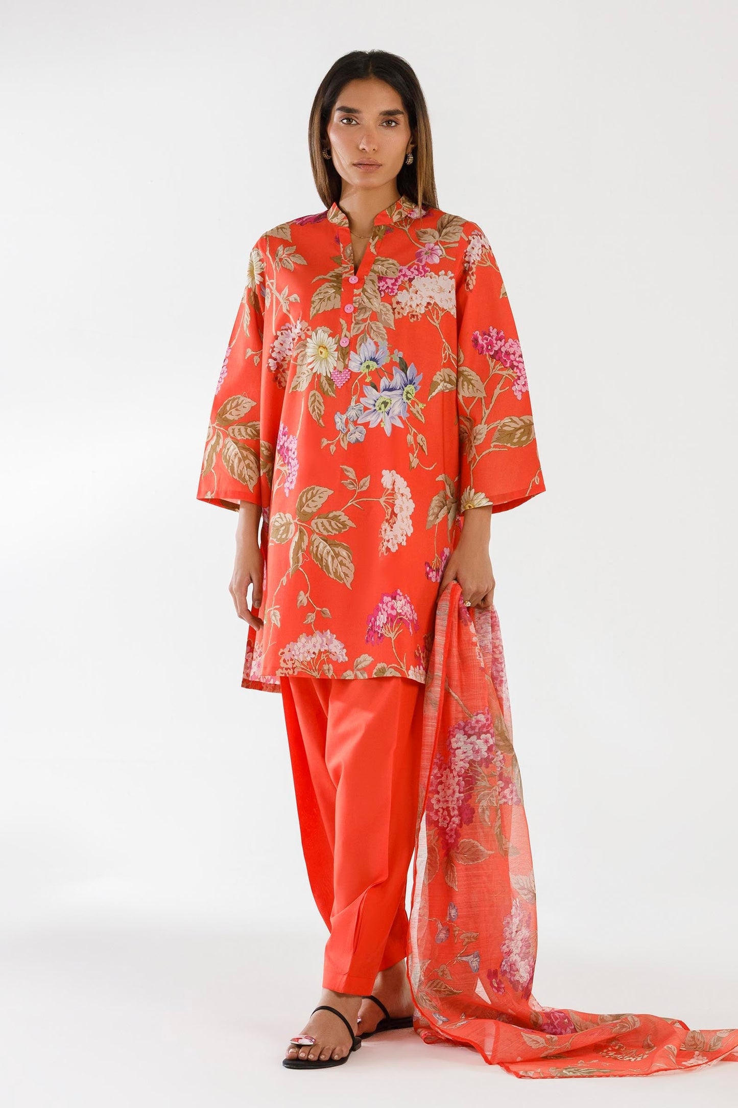Sana Safinaz | Luxury Pret | Muzlin Lawn Suit SS26MHY102AP3 - Dress - available at Maria Faisal in UK and USA.