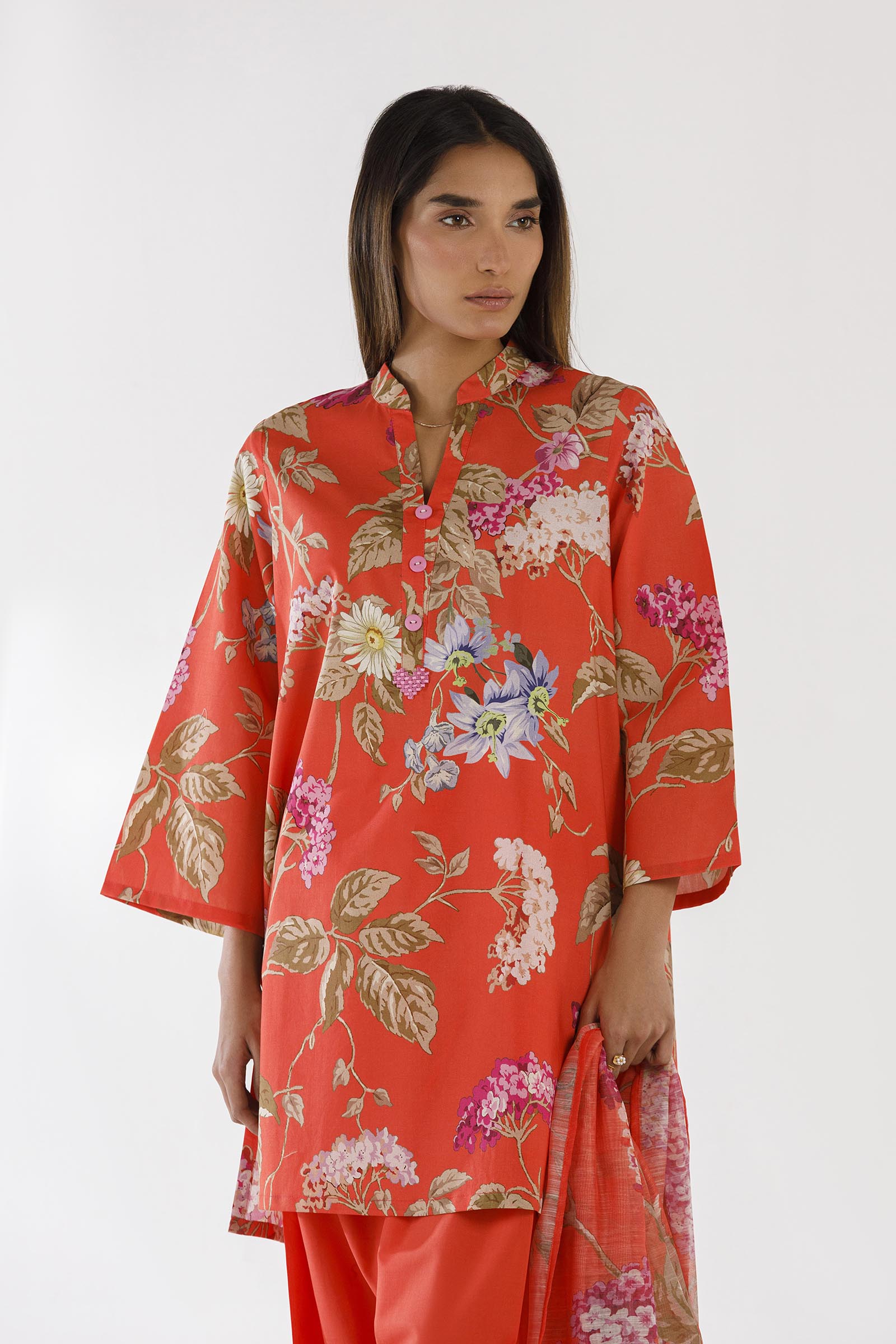 Sana Safinaz | Luxury Pret | Muzlin Lawn Suit SS26MHY102AP3 - Dress - available at Maria Faisal in UK and USA.
