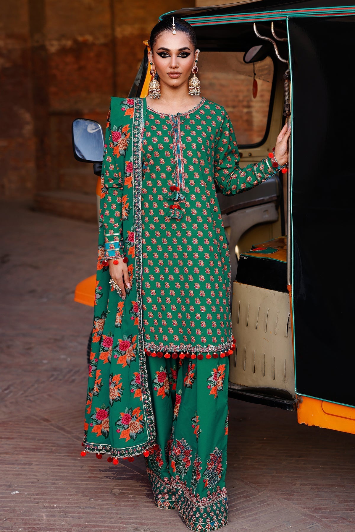 Charizma | Chunnri Collection | CH6-02 - Luxury Dress - available at Maria Faisal in UK and USA.