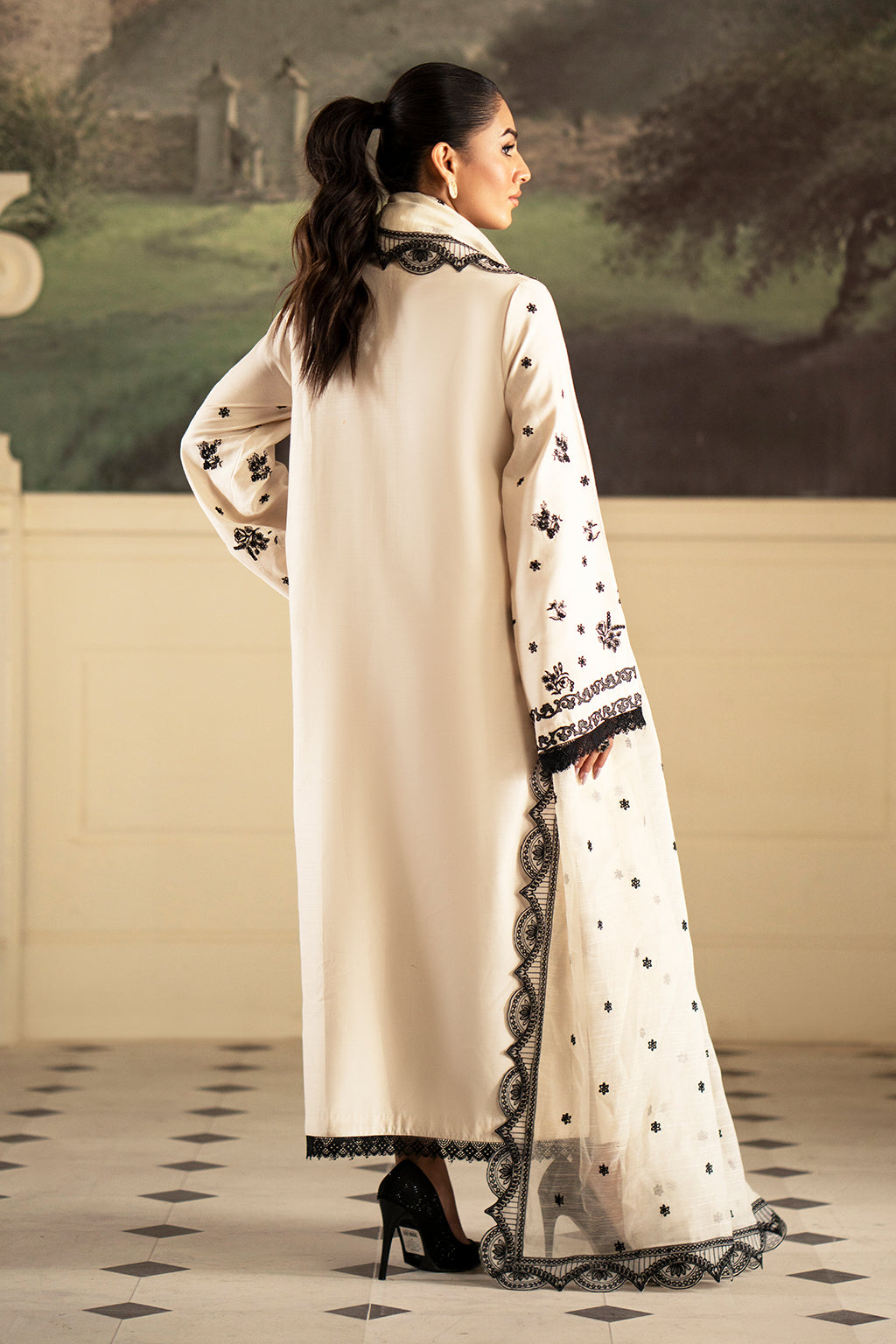 Saad Shaikh | Lumiere Winter |  D-05 Stellaire - Designer Dress with Intricate embroidery and embellishments. Shop elegent wedding dress at Maria Faisal.