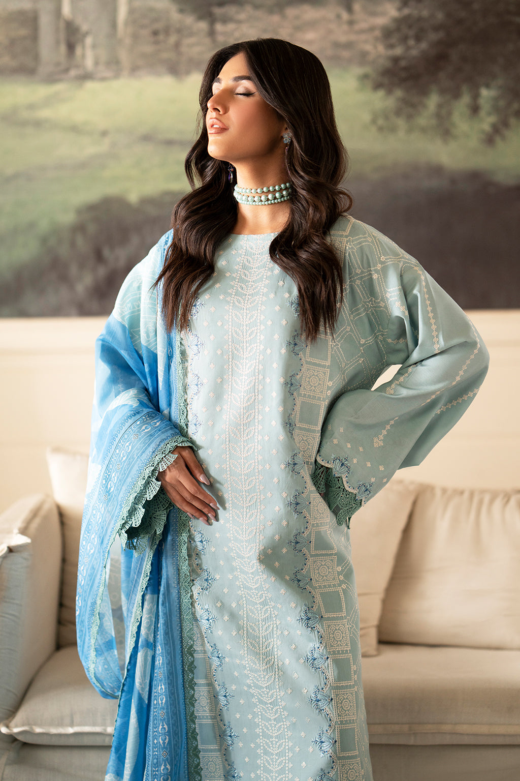 Saad Shaikh | Lumiere Winter | D-10 Ribera - Designer Dress with Intricate embroidery and embellishments. Shop elegent wedding dress at Maria Faisal.