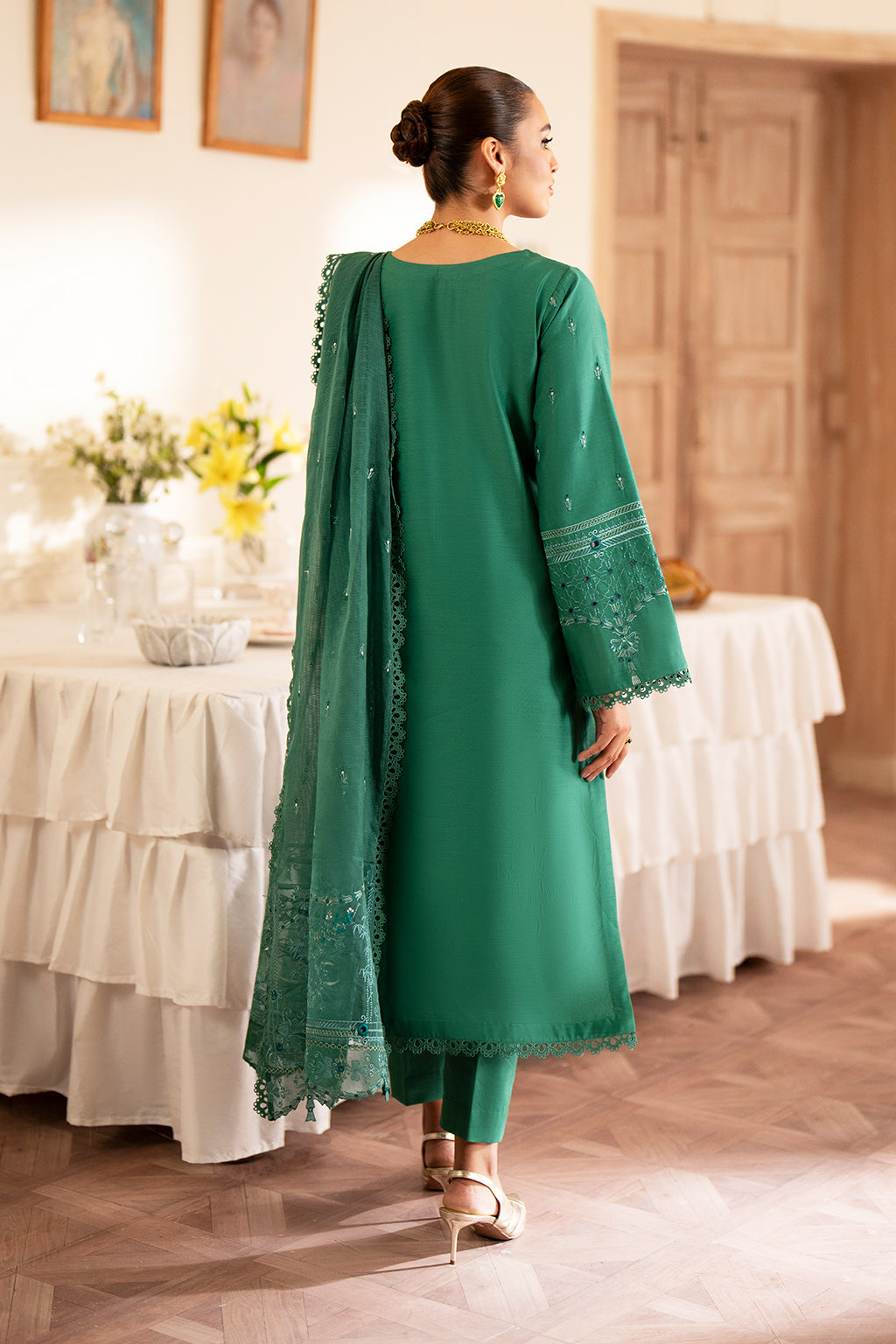 Saad Shaikh | Lumiere Winter |  D-08 Opalo - Designer Dress with Intricate embroidery and embellishments. Shop elegent wedding dress at Maria Faisal.