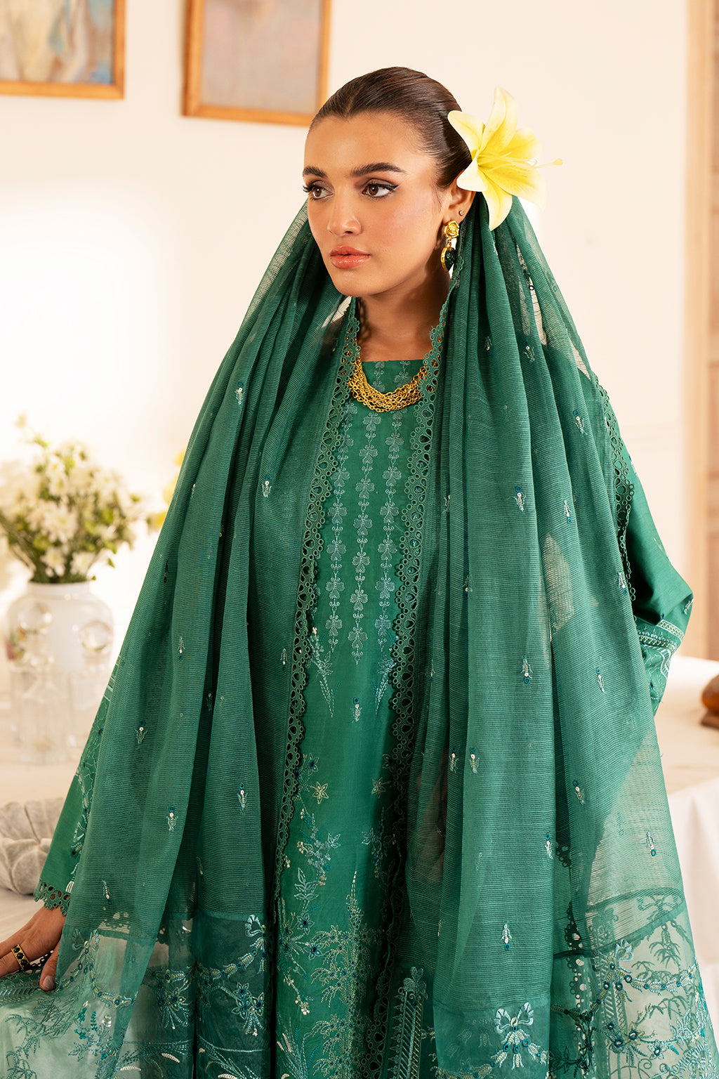 Saad Shaikh | Lumiere Winter |  D-08 Opalo - Designer Dress with Intricate embroidery and embellishments. Shop elegent wedding dress at Maria Faisal.