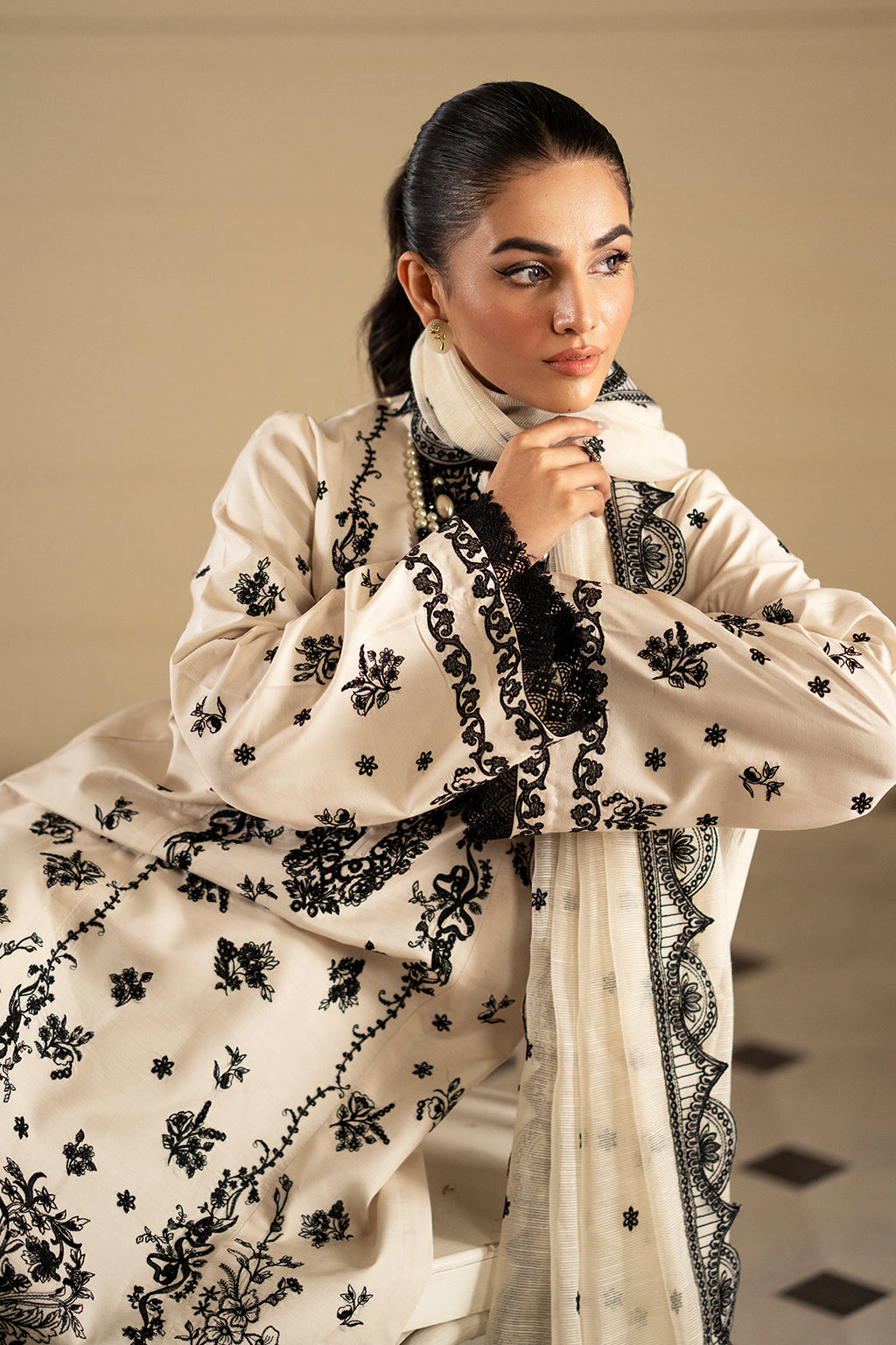 Saad Shaikh | Lumiere Winter |  D-05 Stellaire - Designer Dress with Intricate embroidery and embellishments. Shop elegent wedding dress at Maria Faisal.