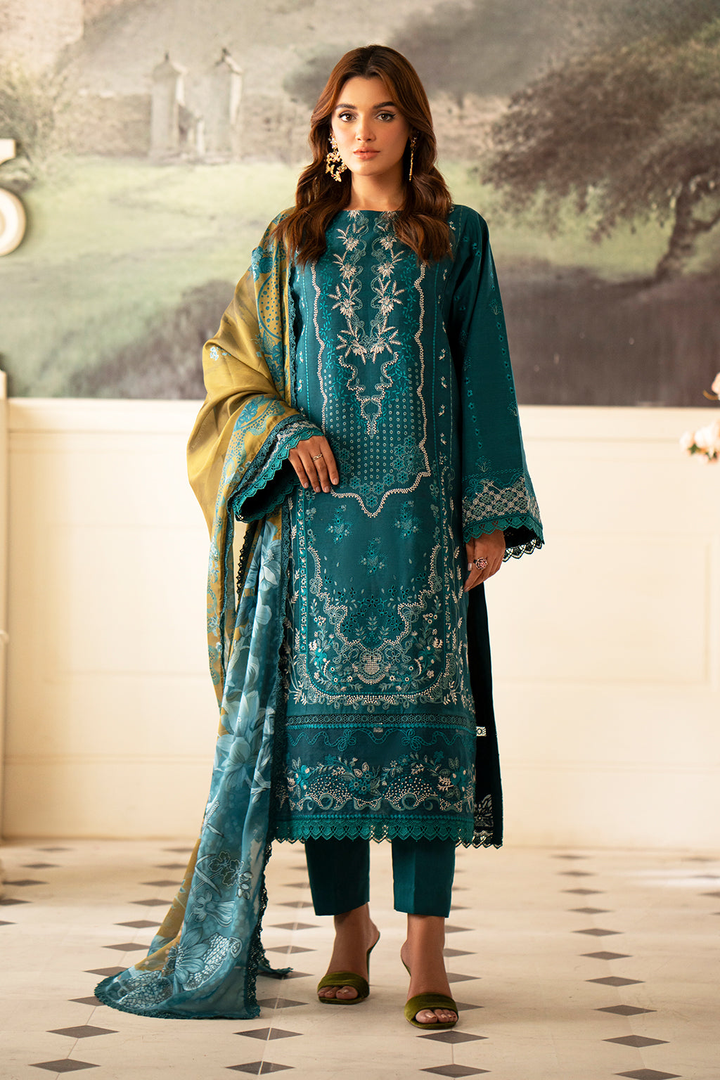 Saad Shaikh | Lumiere Winter |  D-03 Foret - Designer Dress with Intricate embroidery and embellishments. Shop elegent wedding dress at Maria Faisal.