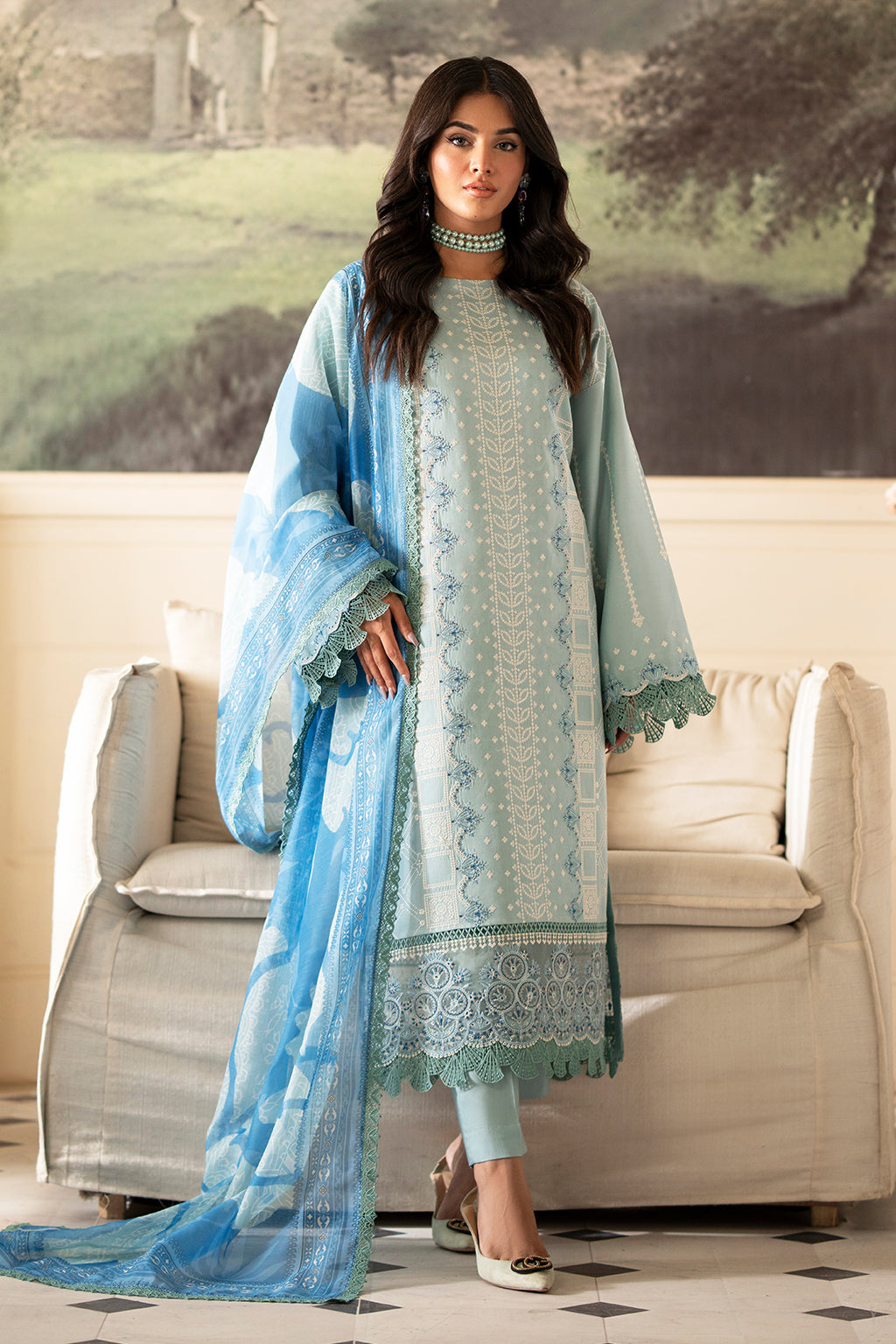 Saad Shaikh | Lumiere Winter | D-10 Ribera - Designer Dress with Intricate embroidery and embellishments. Shop elegent wedding dress at Maria Faisal.