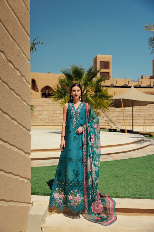 Noor by Saadia Asad | Eid Laserkari Lawn 24 | D4 - Waniyas