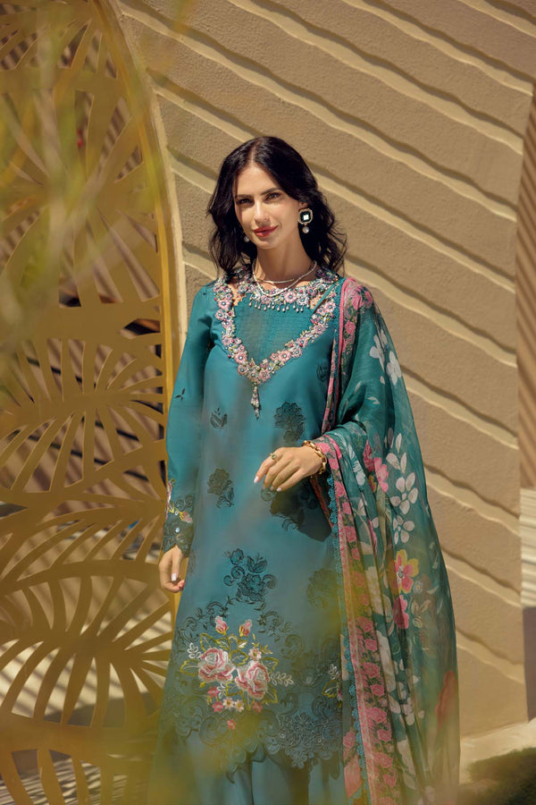 Noor by Saadia Asad | Eid Laserkari Lawn 24 | D4 - Waniyas