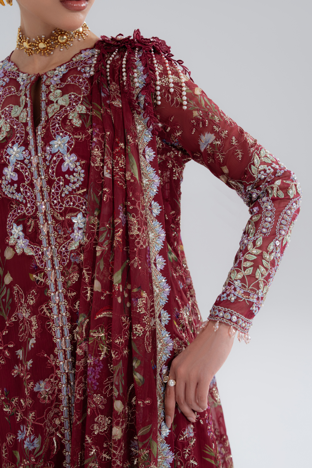 Soraya | Silk Edit 26 | Saaz - Formal Dress - available at Maria Faisal in UK and USA.