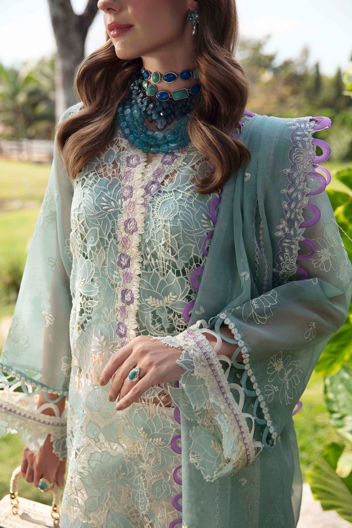 Sable Vogue | Luxury Lawn 24 | Afroz - Ladies Clothes - Maria Faisal