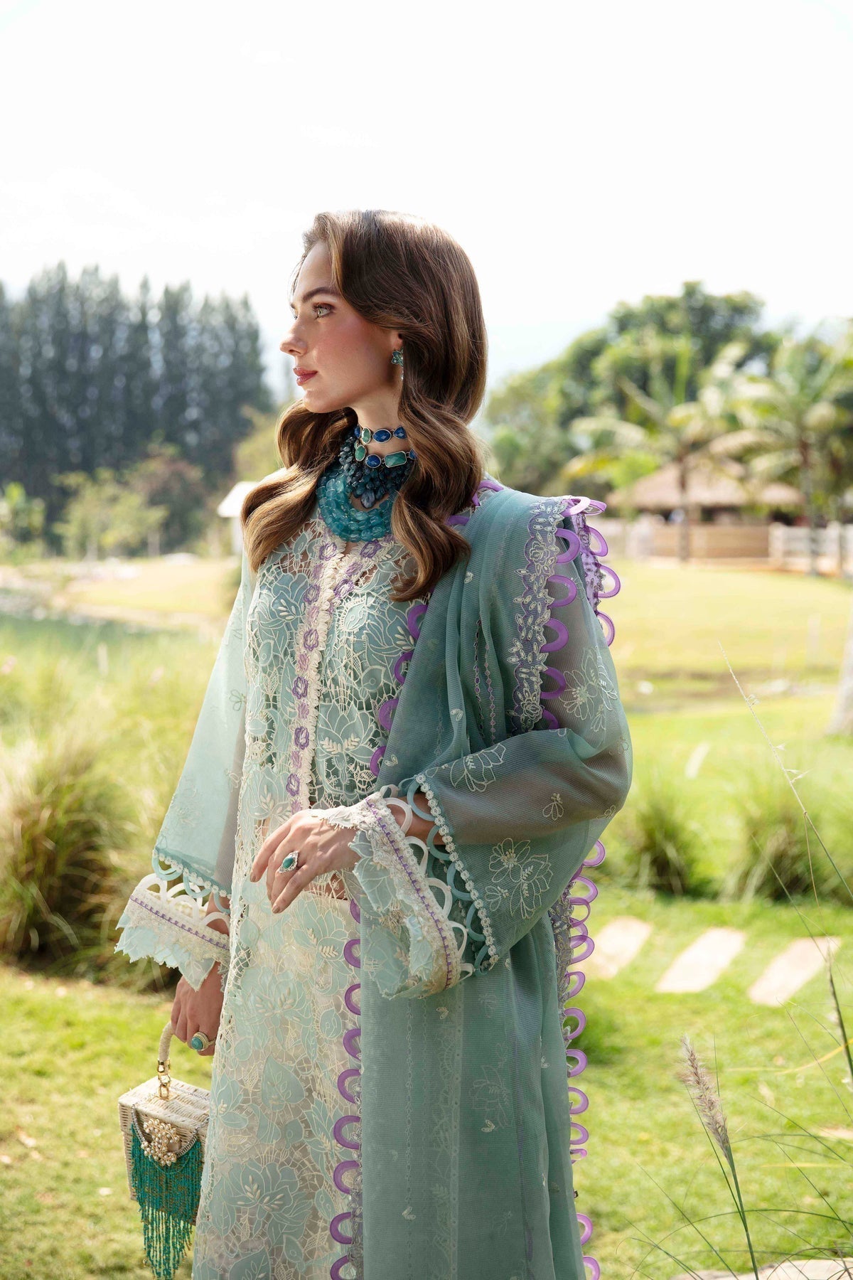 Sable Vogue | Luxury Lawn 24 | Afroz - Ladies Clothes - Maria Faisal