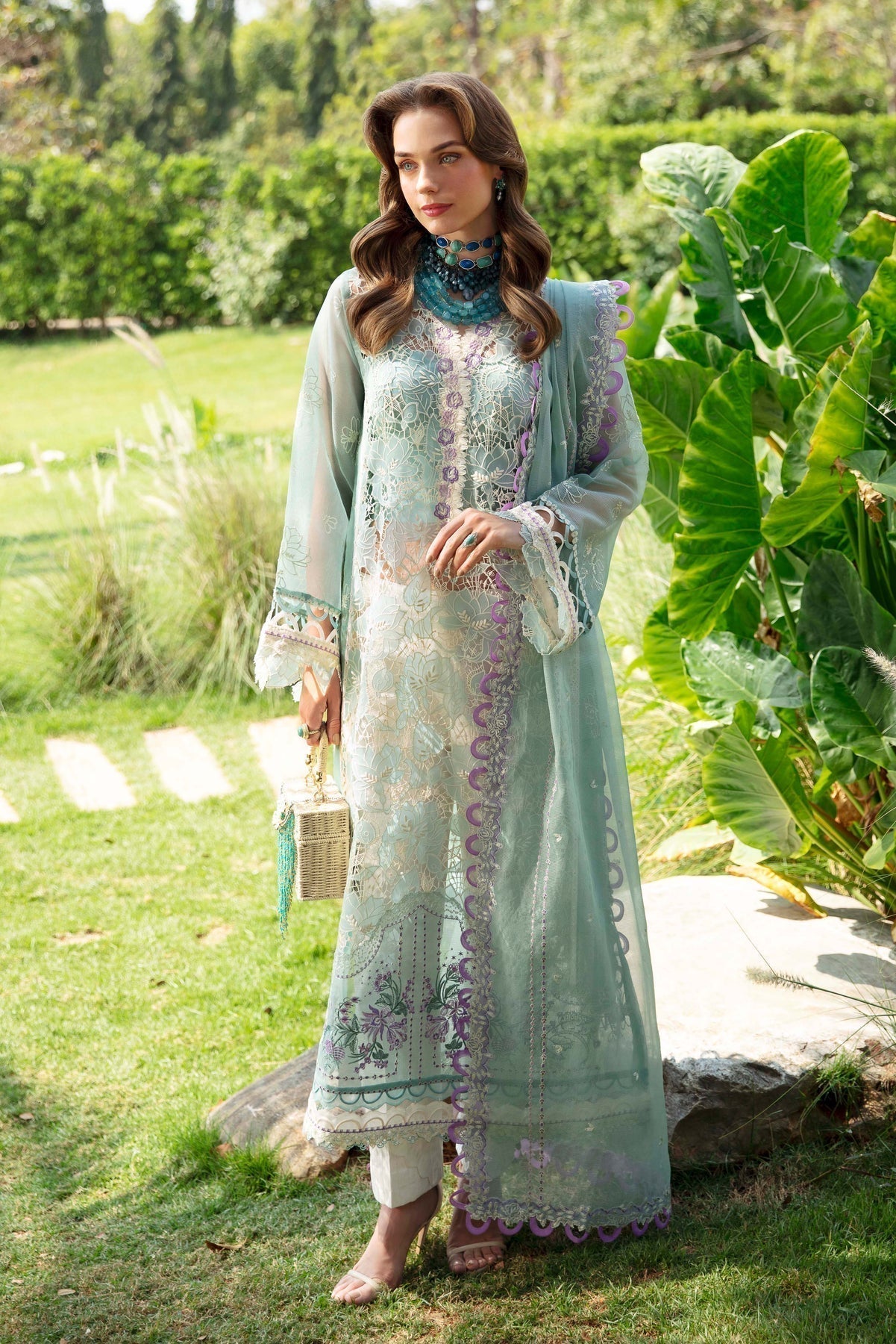 Sable Vogue | Luxury Lawn 24 | Afroz - Ladies Clothes - Maria Faisal