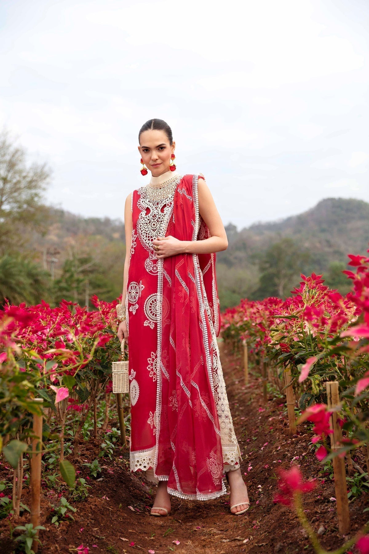 Sable Vogue | Luxury Lawn 24 | Carnelian - Ladies Clothes - Maria Faisal