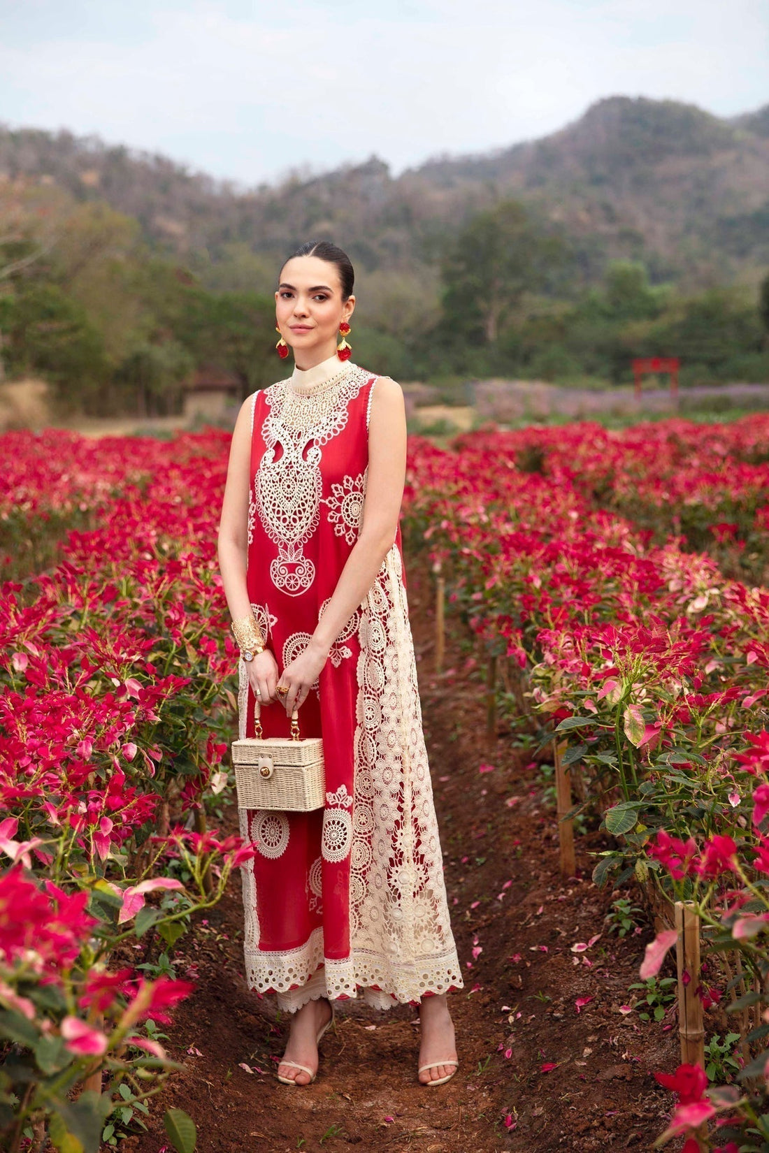 Sable Vogue | Luxury Lawn 24 | Carnelian - Ladies Clothes - Maria Faisal