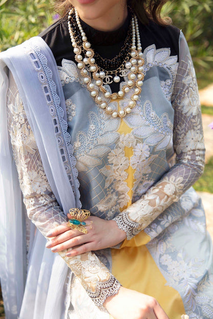 Sable Vogue | Luxury Lawn 24 | Leena - Ladies Clothes - Maria Faisal