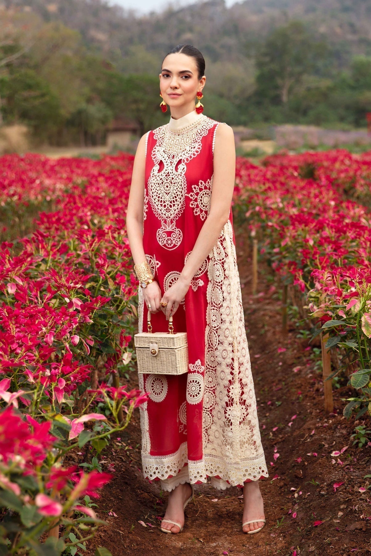 Sable Vogue | Luxury Lawn 24 | Carnelian - Ladies Clothes - Maria Faisal