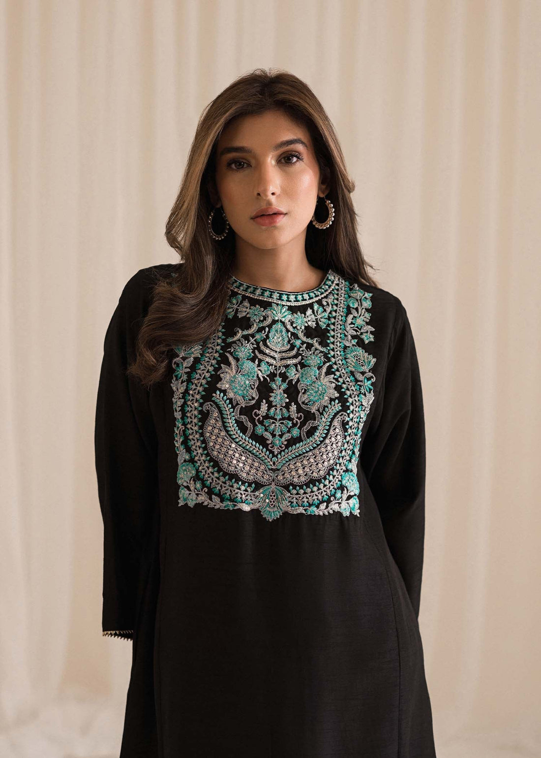 Sadaf Fawad Khan | Lyla Festive Pret | Black Pool - Waniyas