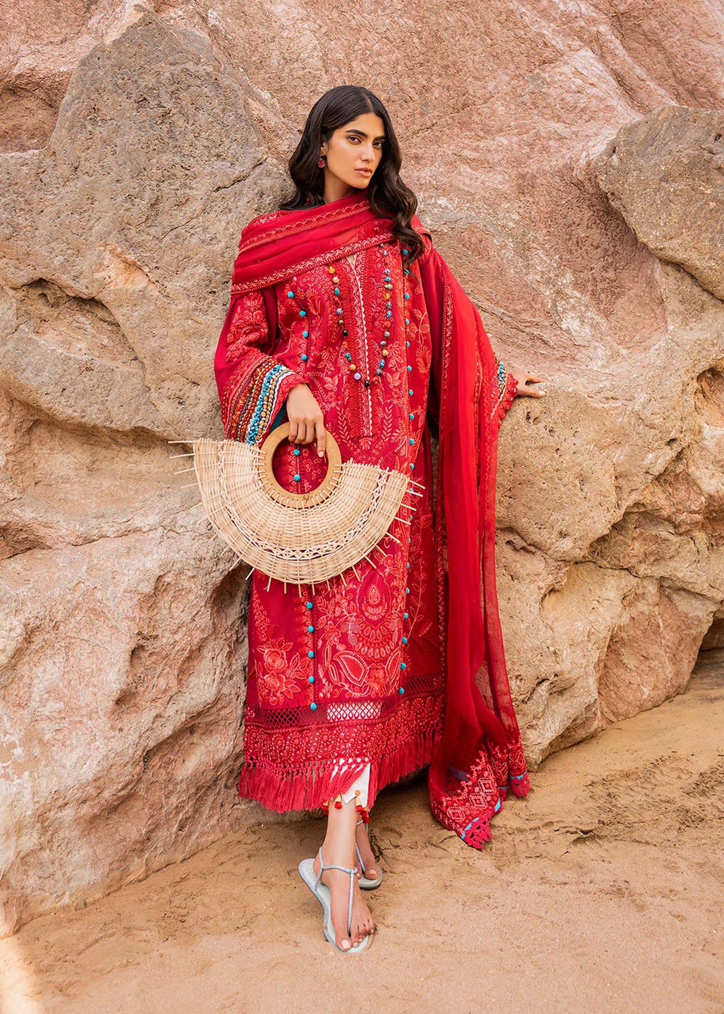 Sadaf Fawad Khan | Siraa Luxury Lawn 24| Elaheh (B) - Ladies Clothes - Maria Faisal