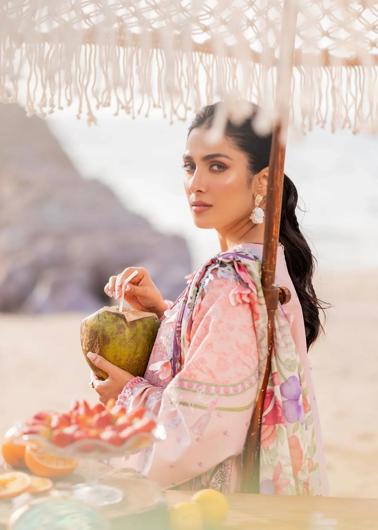 Sadaf Fawad Khan | Siraa Luxury Lawn 24| Eira (A) - Ladies Clothes - Maria Faisal