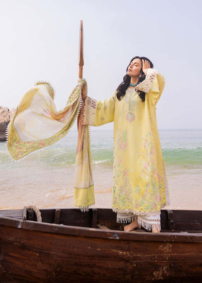 Sadaf Fawad Khan | Siraa Luxury Lawn 24| Amani (A) - Ladies Clothes - Maria Faisal