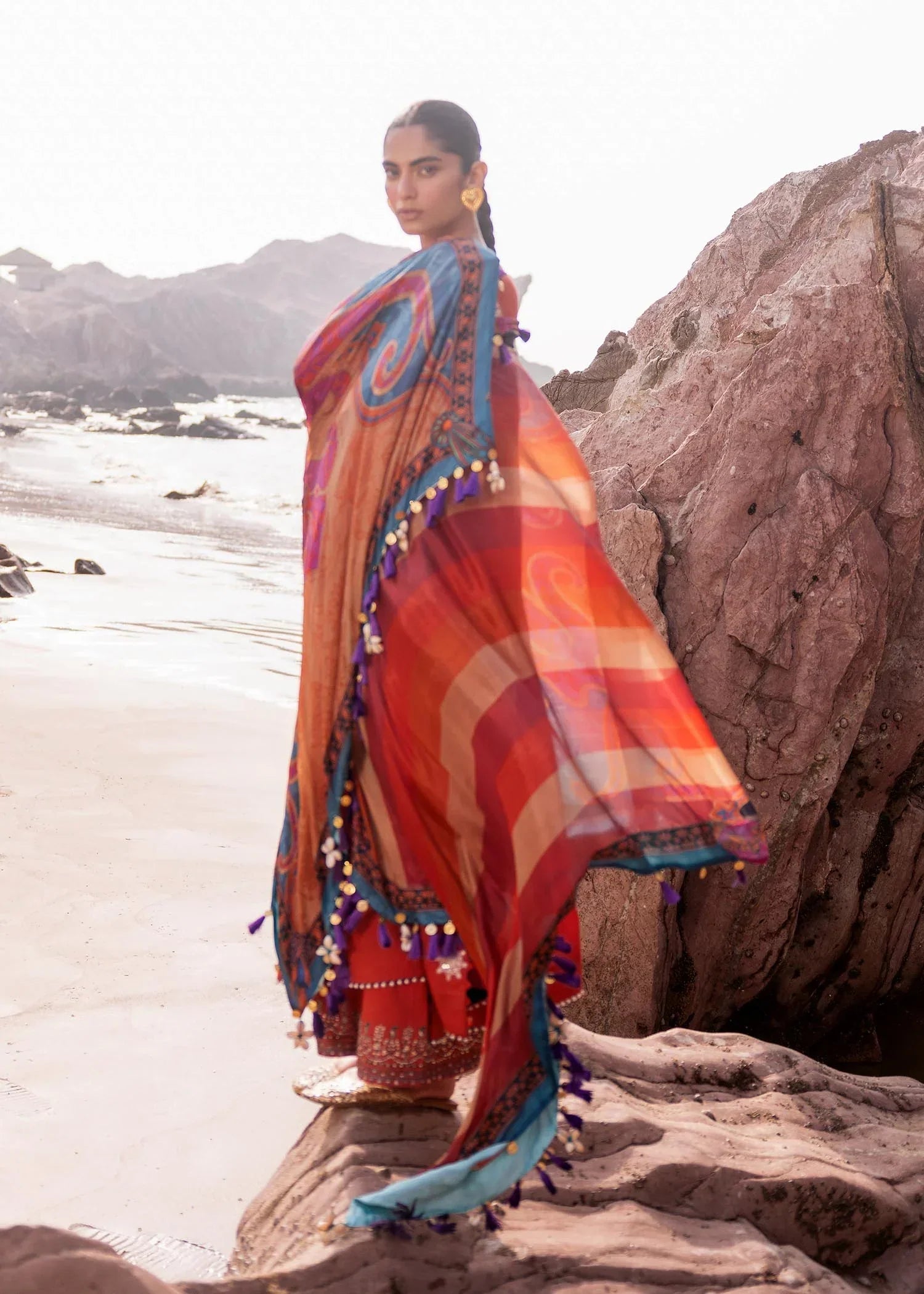 Sadaf Fawad Khan | Siraa Luxury Lawn 24| Nuha (B) - Ladies Clothes - Maria Faisal