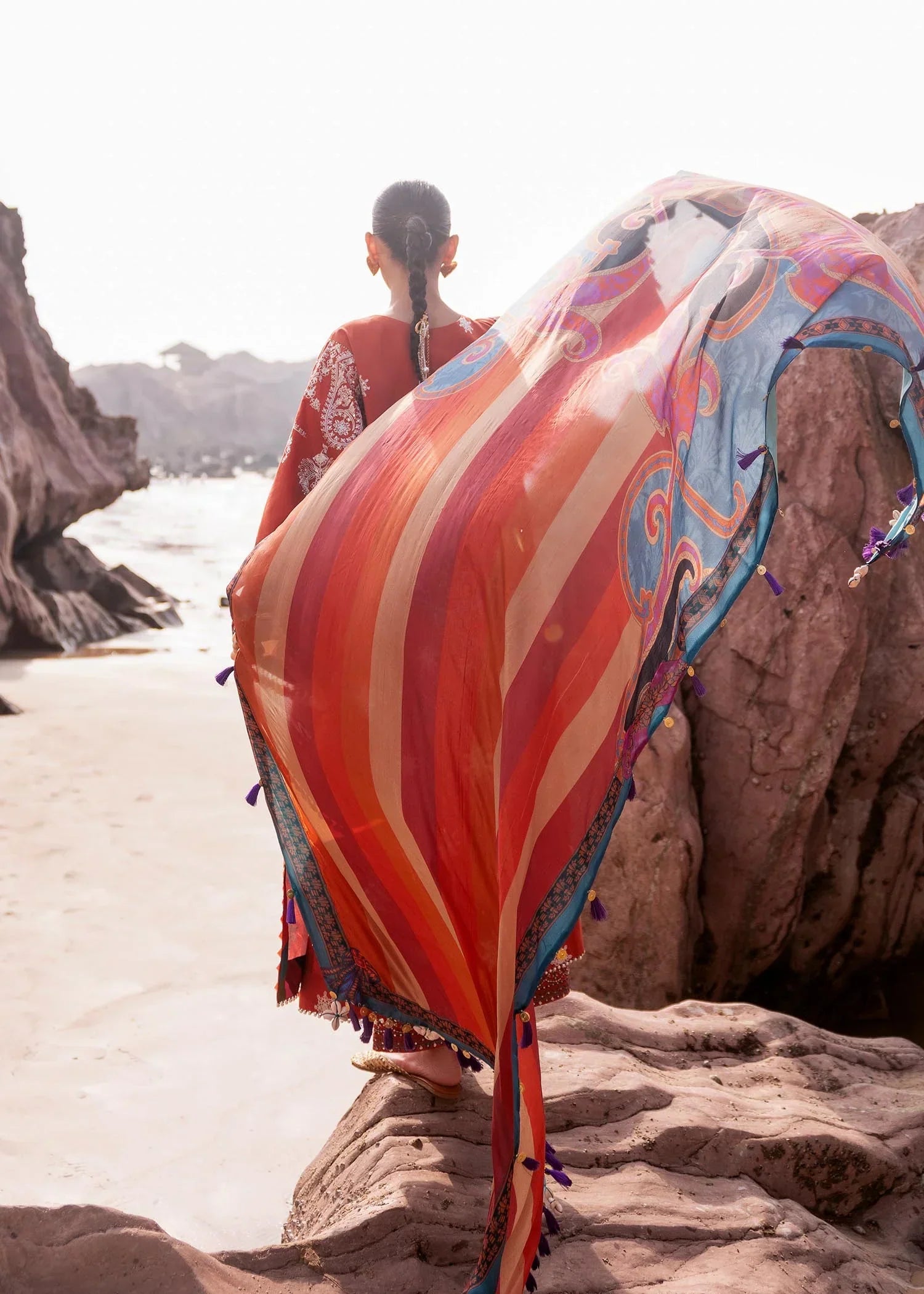 Sadaf Fawad Khan | Siraa Luxury Lawn 24| Nuha (B) - Ladies Clothes - Maria Faisal