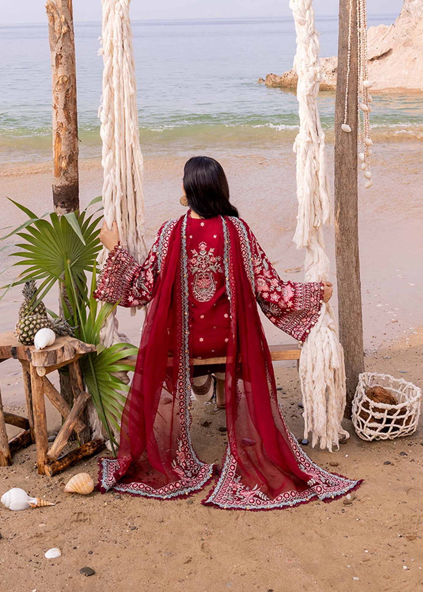 Sadaf Fawad Khan | Siraa Luxury Lawn 24| Calah (A) - Ladies Clothes - Maria Faisal