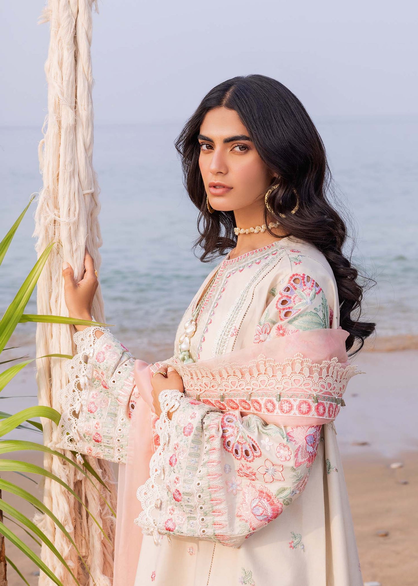Sadaf Fawad Khan | Siraa Luxury Lawn 24| Calah (B) - Ladies Clothes - Maria Faisal