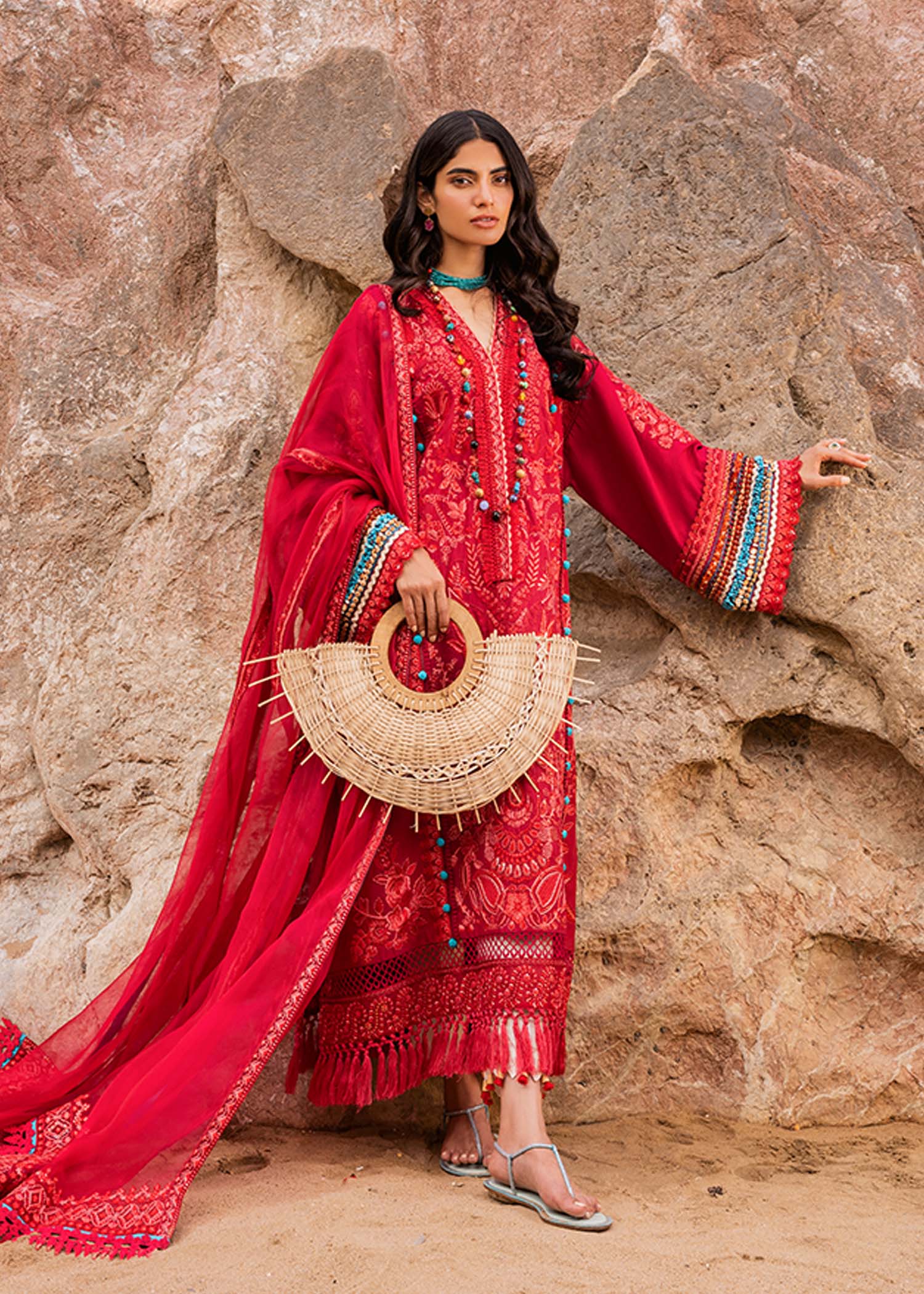 Sadaf Fawad Khan | Siraa Luxury Lawn 24| Elaheh (B) - Ladies Clothes - Maria Faisal