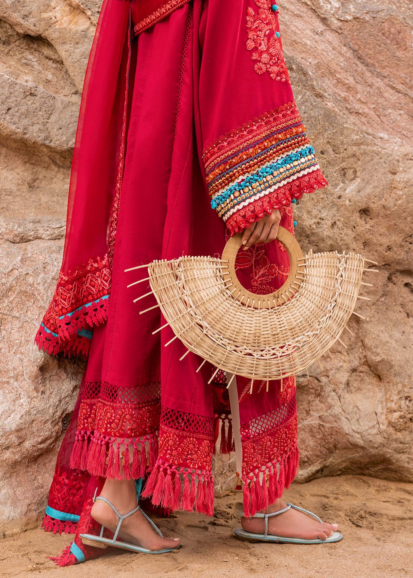 Sadaf Fawad Khan | Siraa Luxury Lawn 24| Elaheh (B) - Ladies Clothes - Maria Faisal