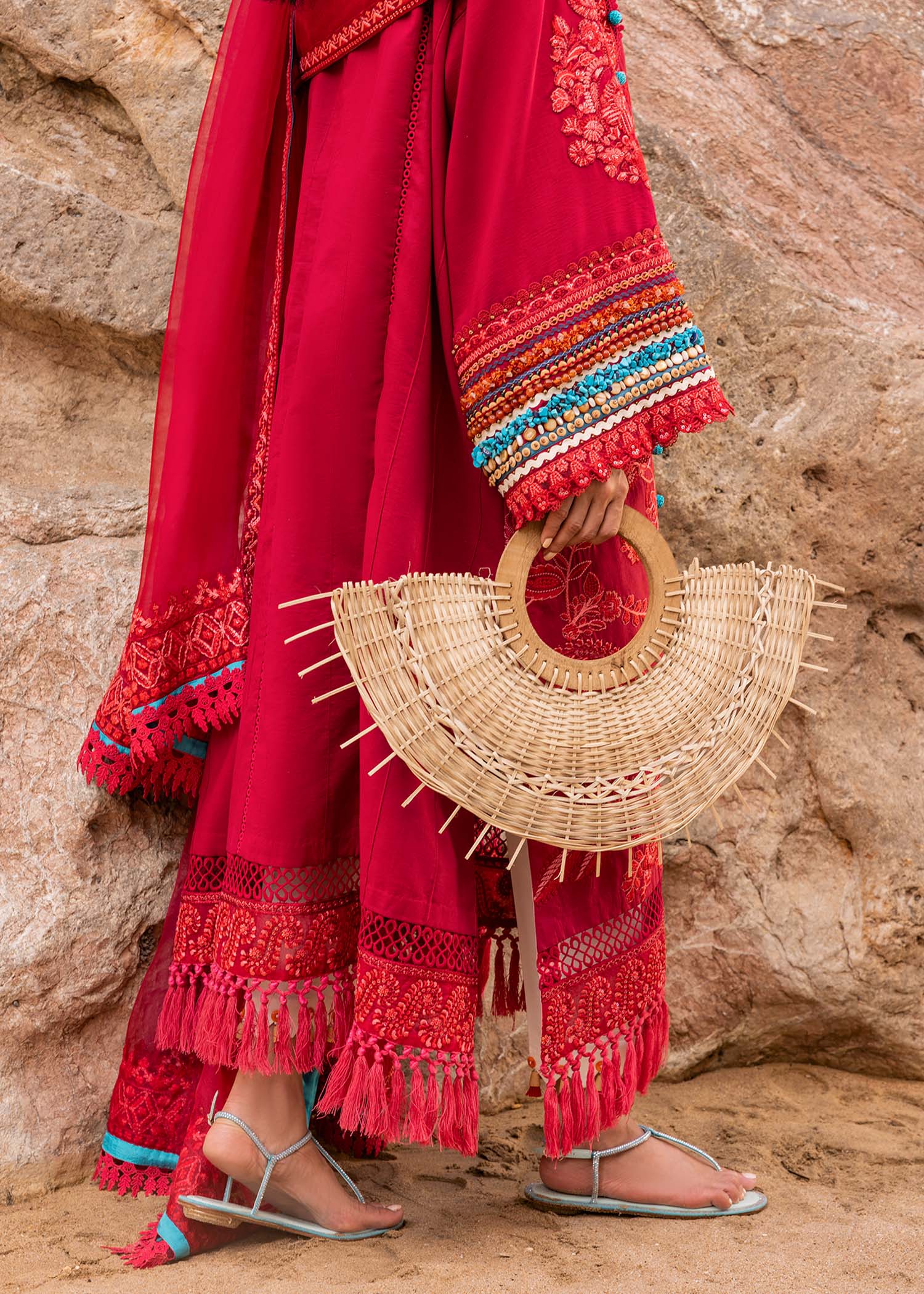 Sadaf Fawad Khan | Siraa Luxury Lawn 24| Elaheh (B) - Ladies Clothes - Maria Faisal