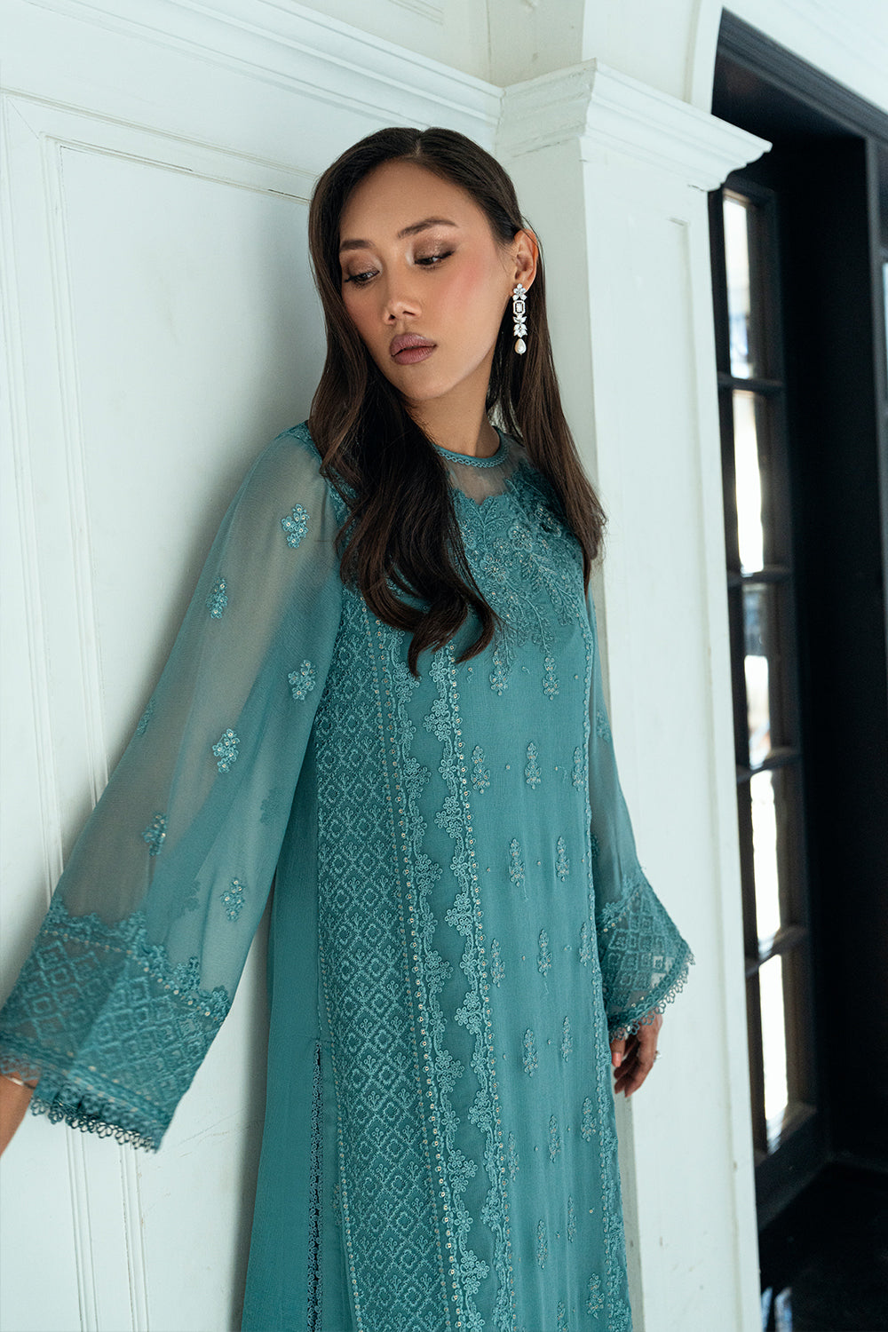 Azure | Ensembles | Sage Mystery - Ladies Clothes - Maria Faisal