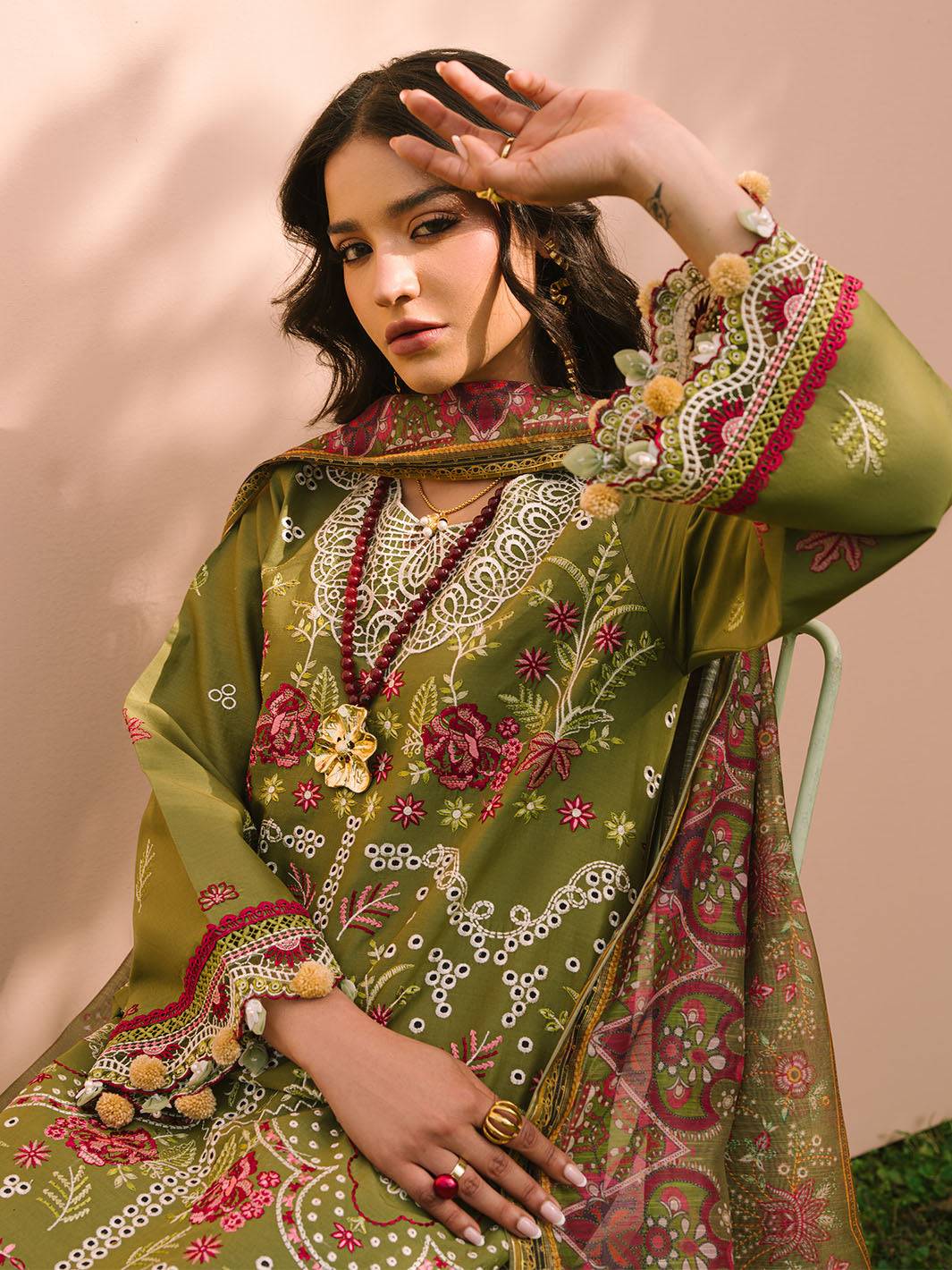 Mahnur | Dahlia Luxury Lawn 25 | Saage by Maria Faisal - Registered Vendor of : Mahnur - type : Ladies Clothes - 100% original wedding dresses